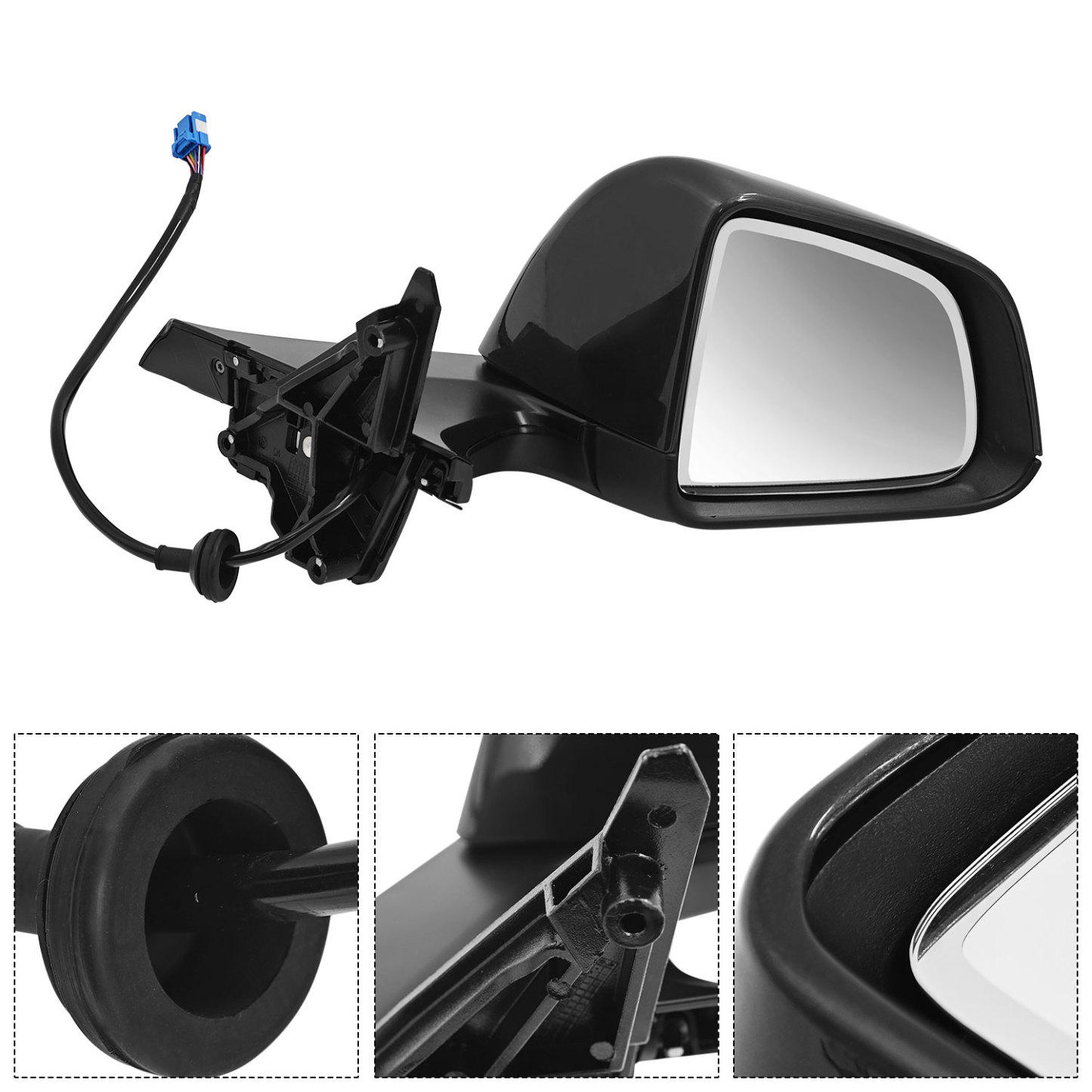Gray Right Passenger Side Exterior View Mirror Compatible with Tesla Model Y 2020-2023 with Anti-Glare