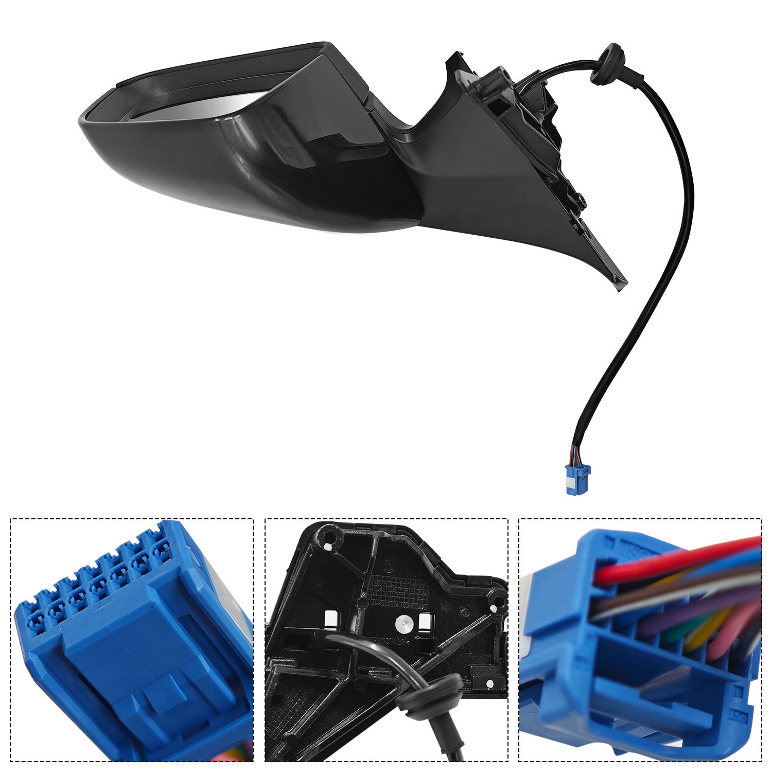 Gray Right Passenger Side Exterior View Mirror Compatible with Tesla Model Y 2020-2023 with Anti-Glare