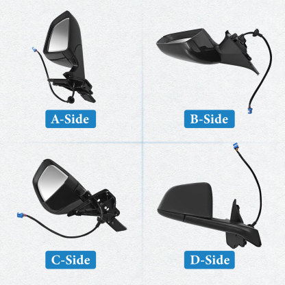 Gray Right Passenger Side Exterior View Mirror Compatible with Tesla Model Y 2020-2023 with Anti-Glare