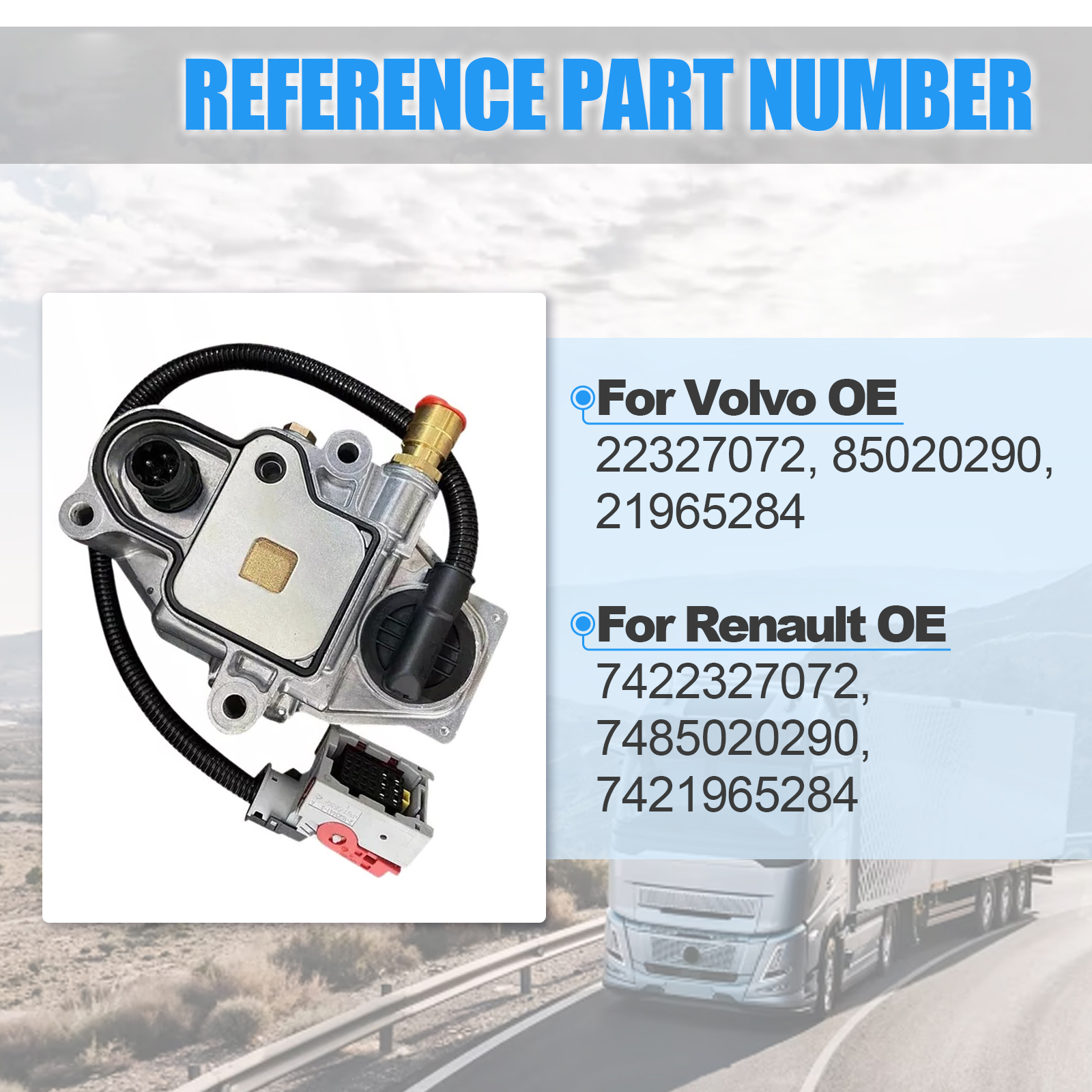 Clutch Control Solenoid Valve for Volvo VN VNM VNX VNR VNL 2018+ with D11 D13 Engines