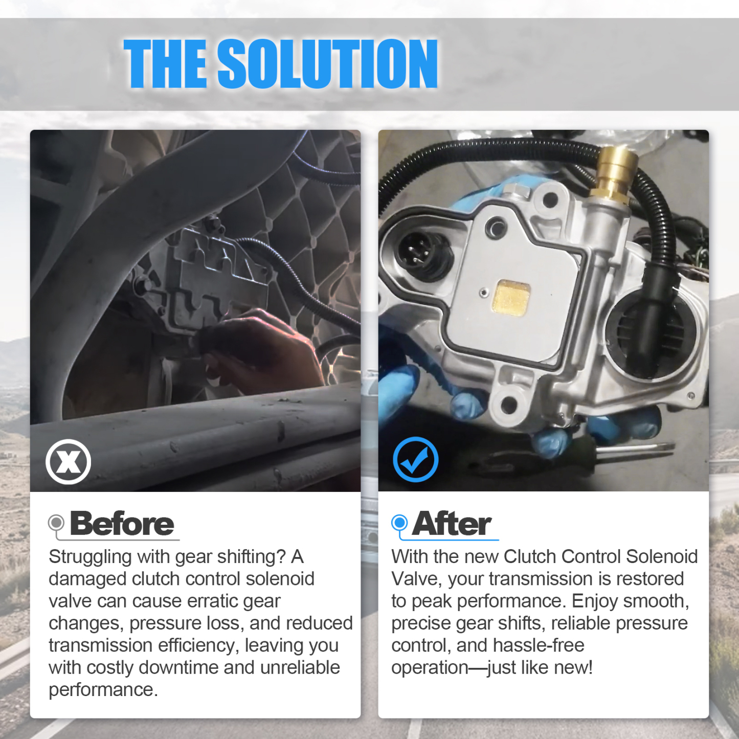 Clutch Control Solenoid Valve for Volvo VN VNM VNX VNR VNL 2018+ with D11 D13 Engines