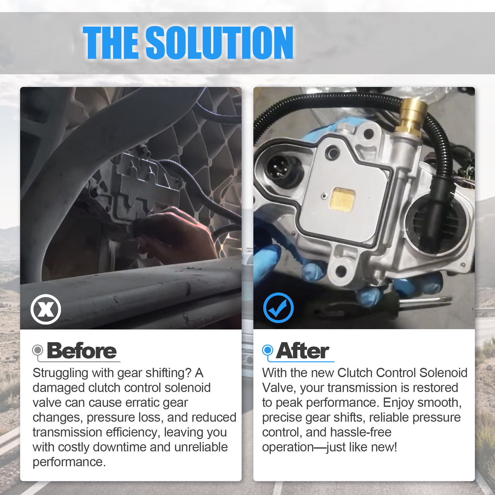 Clutch Control Solenoid Valve for Volvo VN VNM VNX VNR VNL 2018+ with D11 D13 Engines