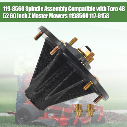 Spindle Assembly 1198560 fit for Toro Z Master 48” 52” 60” Decks – Commercial 3000, Professional 5000/6000/7000, GrandStand