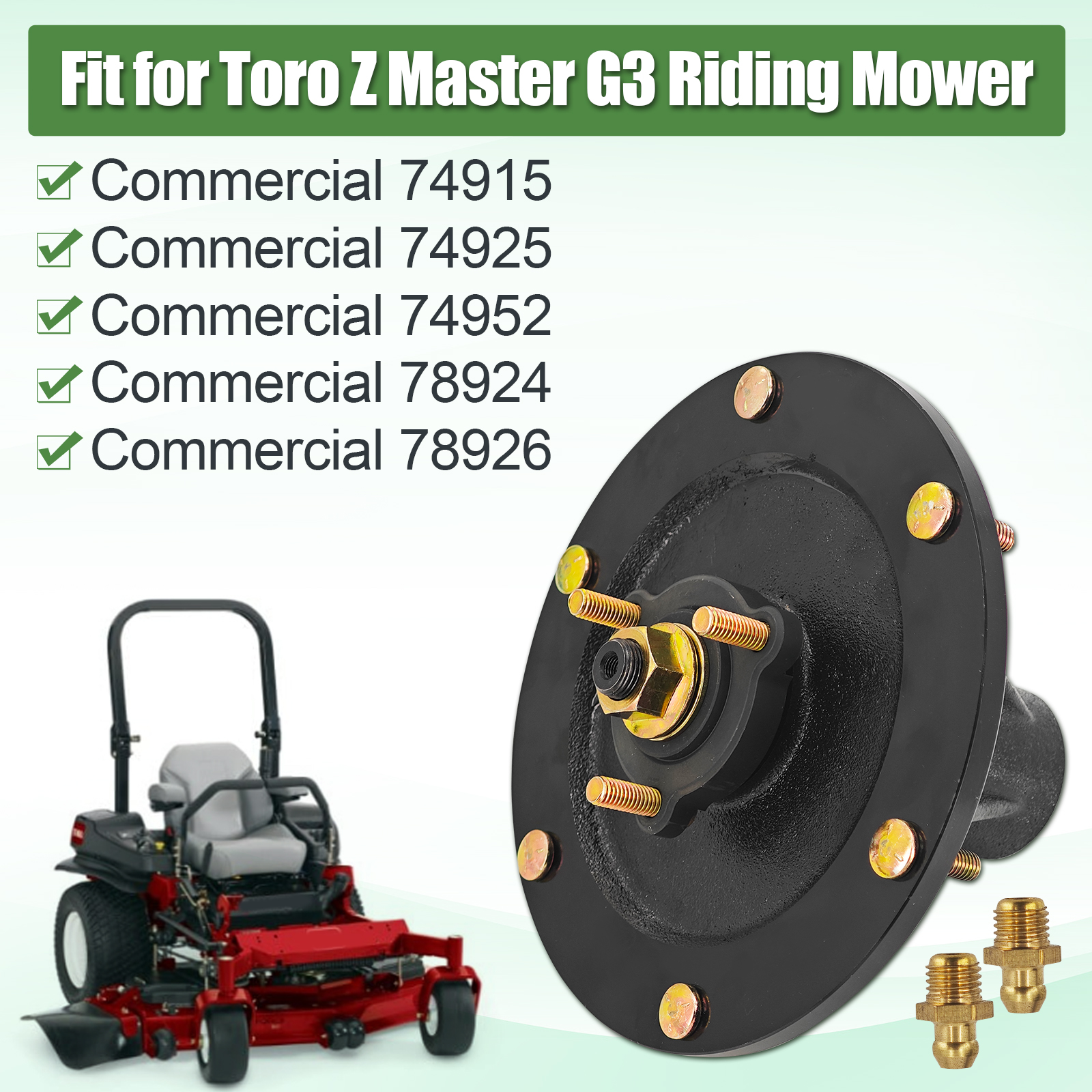 Spindle Assembly 1198560 fit for Toro Z Master 48” 52” 60” Decks – Commercial 3000, Professional 5000/6000/7000, GrandStand
