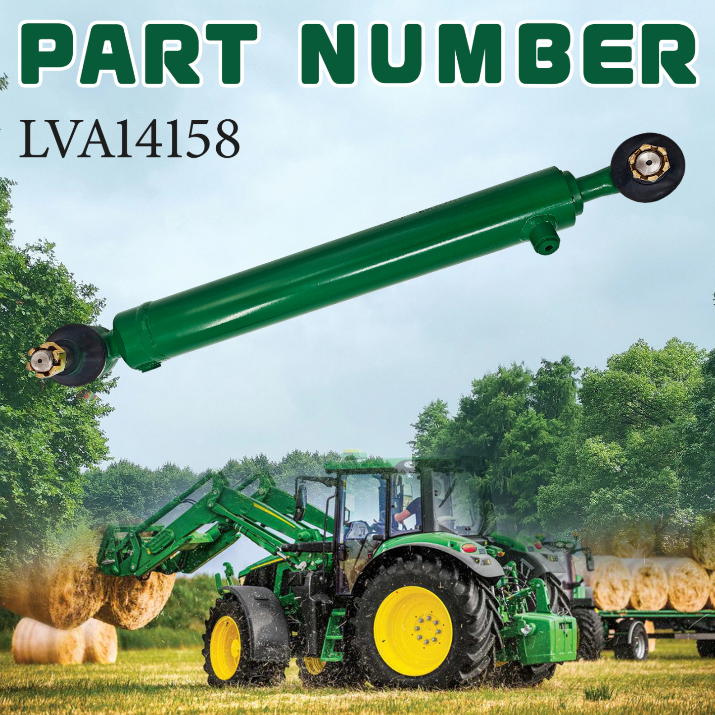 Power Steering Cylinder Fits for LVA14158 John Deere Track 4120 4320 4500 4510 4520 4600 4610 4700 4710 4720 4500