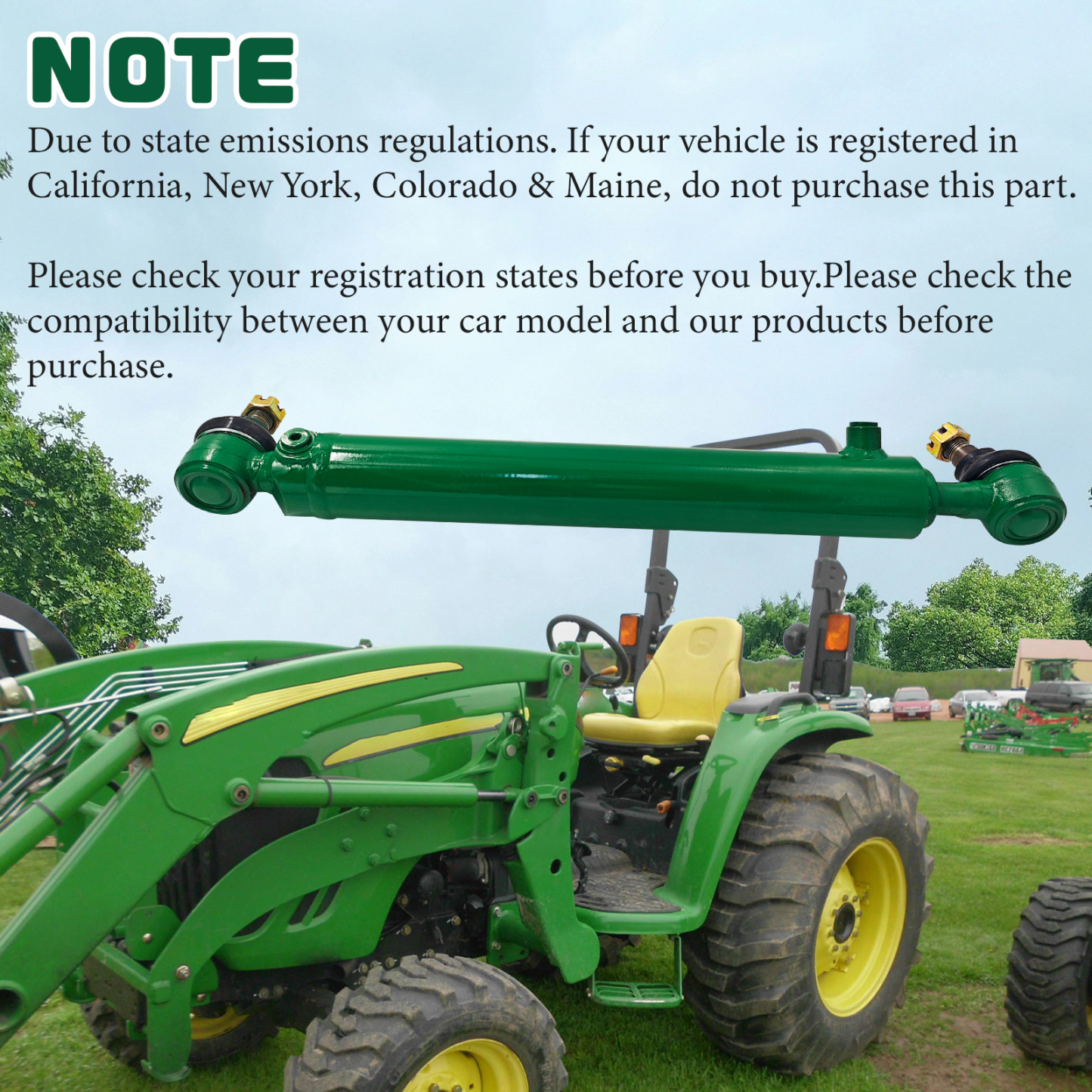 Power Steering Cylinder Fits for LVA14158 John Deere Track 4120 4320 4500 4510 4520 4600 4610 4700 4710 4720 4500