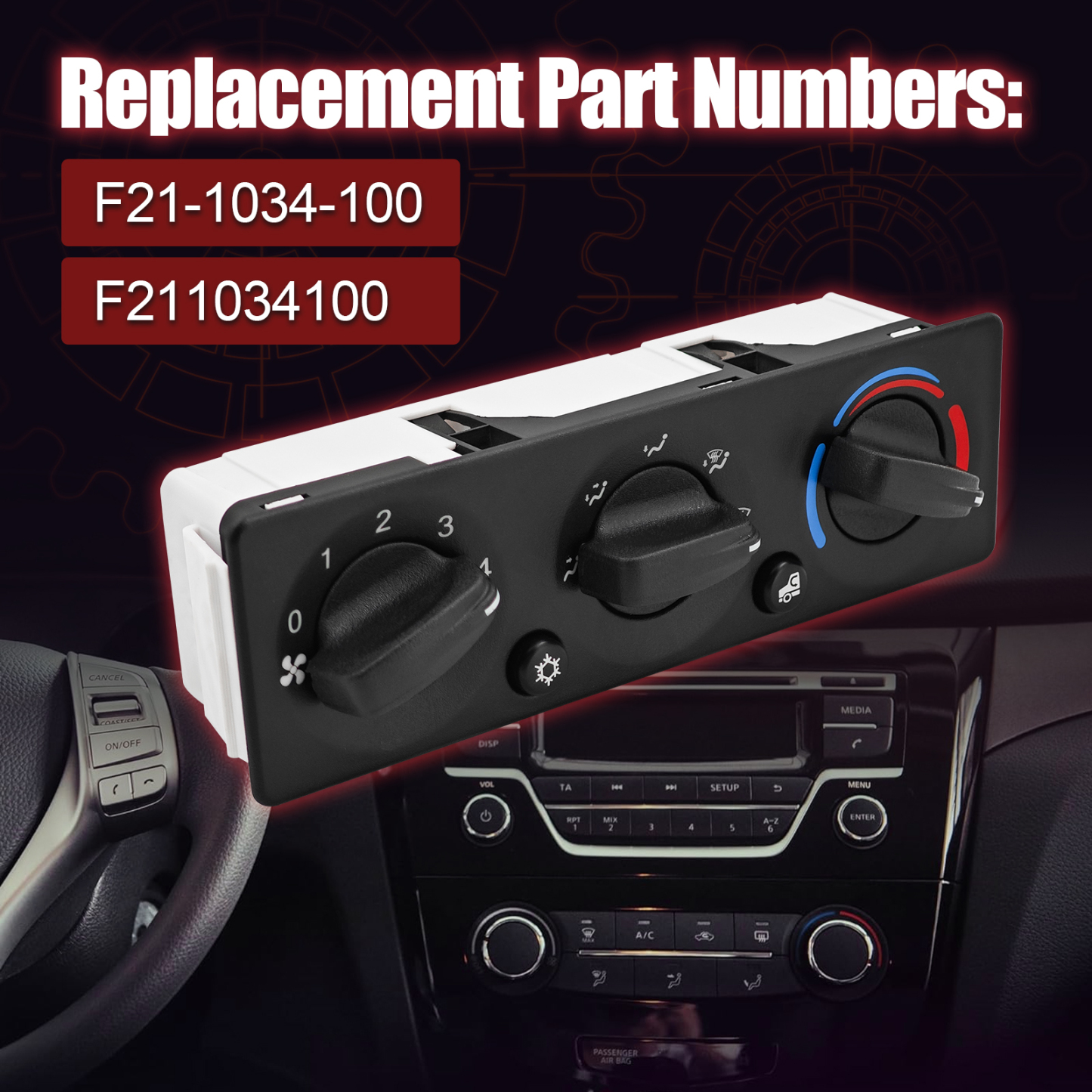 HV/AC Control Module Replacement for Kenworth T370 T270, AC Heater Climate Control Module