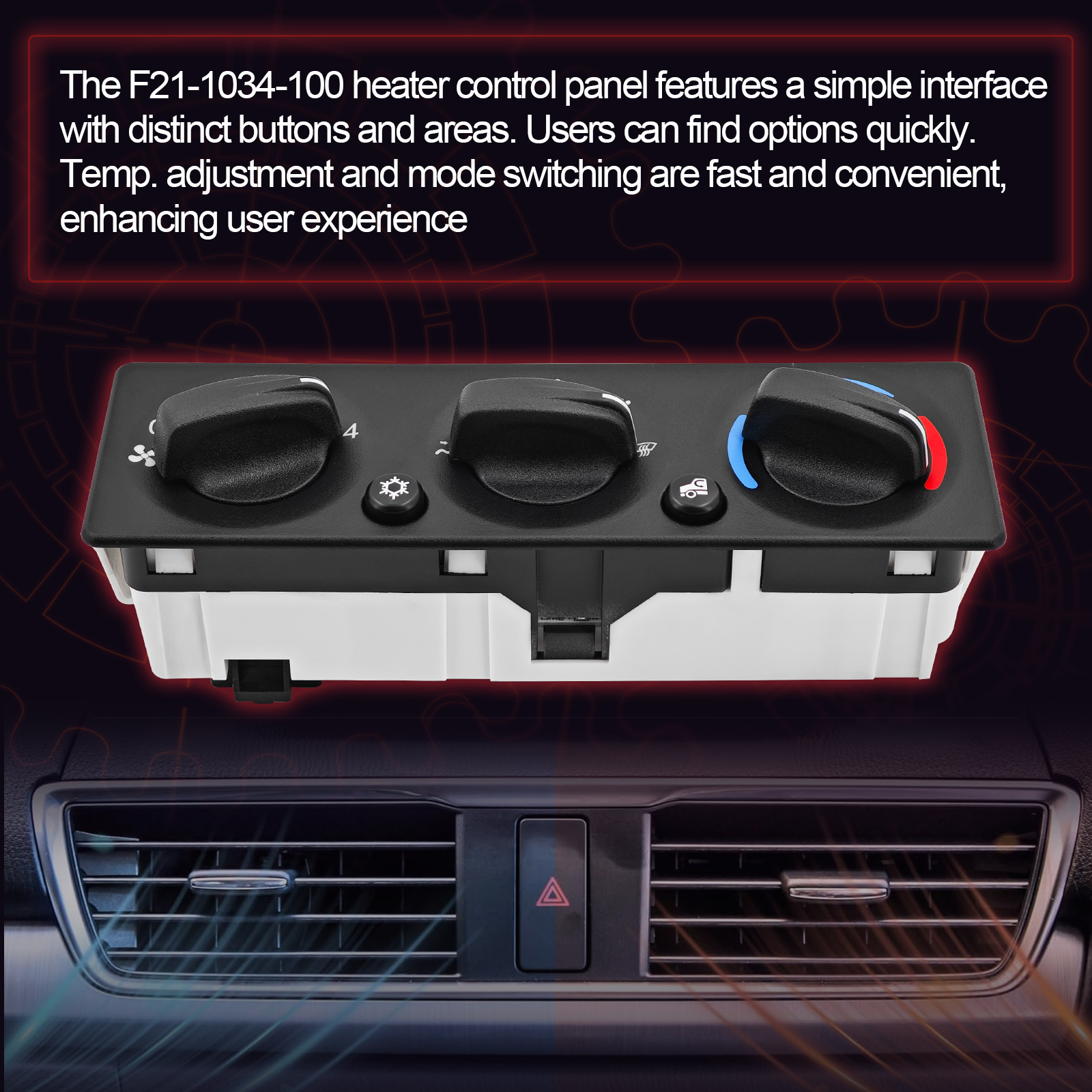 HV/AC Control Module Replacement for Kenworth T370 T270, AC Heater Climate Control Module