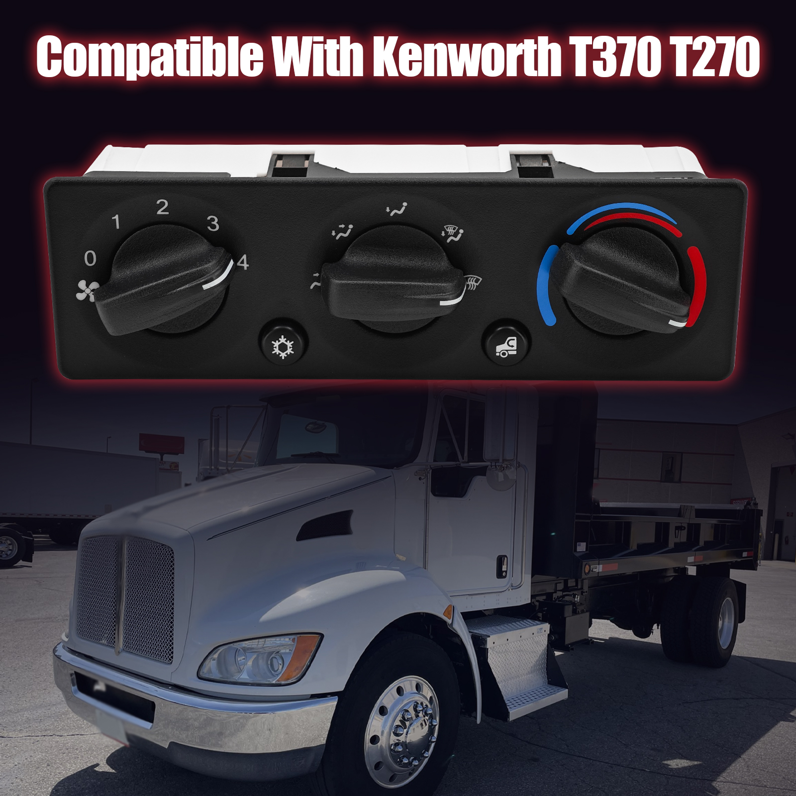 HV/AC Control Module Replacement for Kenworth T370 T270, AC Heater Climate Control Module