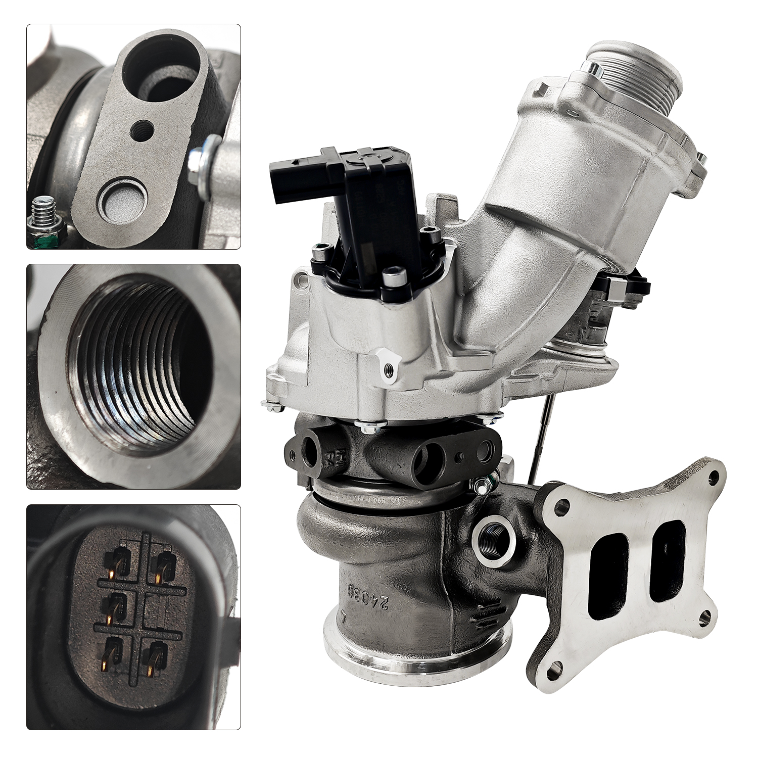 RHF4 Turbocharger w/Actuator Fits Audi A3 L4 1.8L 2015-2016, VW Golf 2015-2018, Golf Alltrack 2017-2019, SportWagen 2015-2019 L4 1.8L
