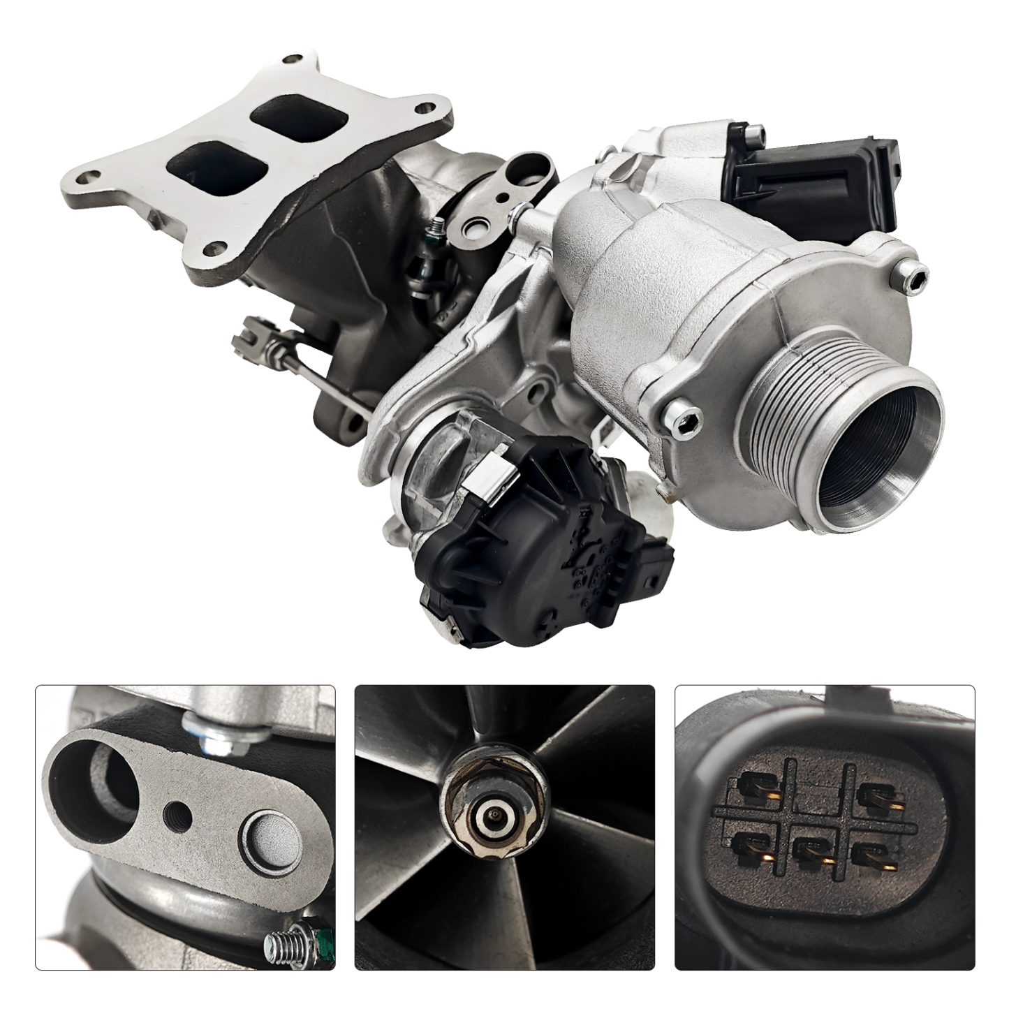 RHF4 Turbocharger w/Actuator Fits Audi A3 L4 1.8L 2015-2016, VW Golf 2015-2018, Golf Alltrack 2017-2019, SportWagen 2015-2019 L4 1.8L