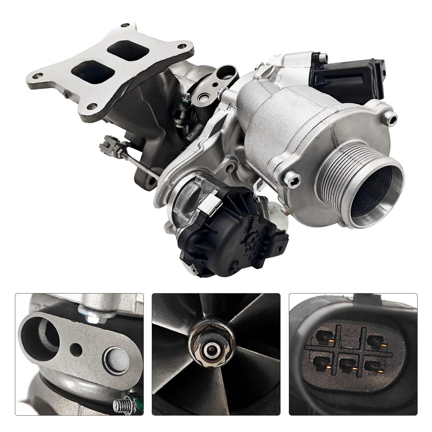 RHF4 Turbocharger w/Actuator Fits Audi A3 L4 1.8L 2015-2016, VW Golf 2015-2018, Golf Alltrack 2017-2019, SportWagen 2015-2019 L4 1.8L