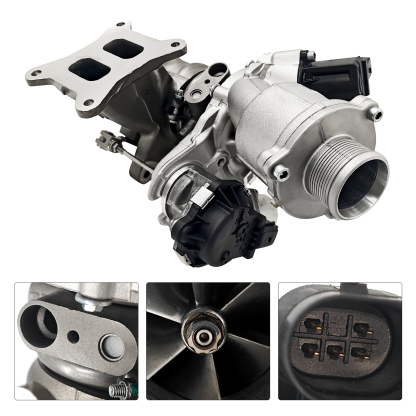 RHF4 Turbocharger w/Actuator Fits Audi A3 L4 1.8L 2015-2016, VW Golf 2015-2018, Golf Alltrack 2017-2019, SportWagen 2015-2019 L4 1.8L