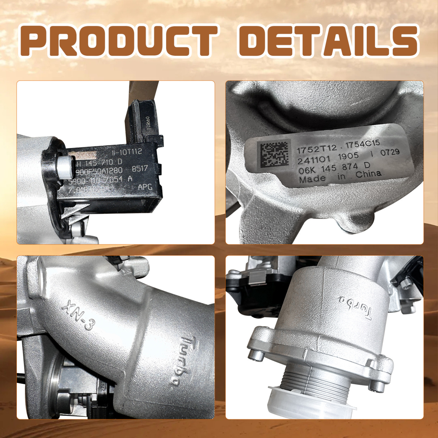  Turbocharger for Audi A3 Quattro 2015-2020, Q3 2019-2022, TT Quattro 2016-2022 for Volkswagen Atlas 2018-2020, Atlas Cross Sport 2020-2021, GTI 2015-2018