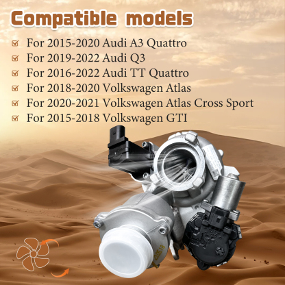  Turbocharger for Audi A3 Quattro 2015-2020, Q3 2019-2022, TT Quattro 2016-2022 for Volkswagen Atlas 2018-2020, Atlas Cross Sport 2020-2021, GTI 2015-2018