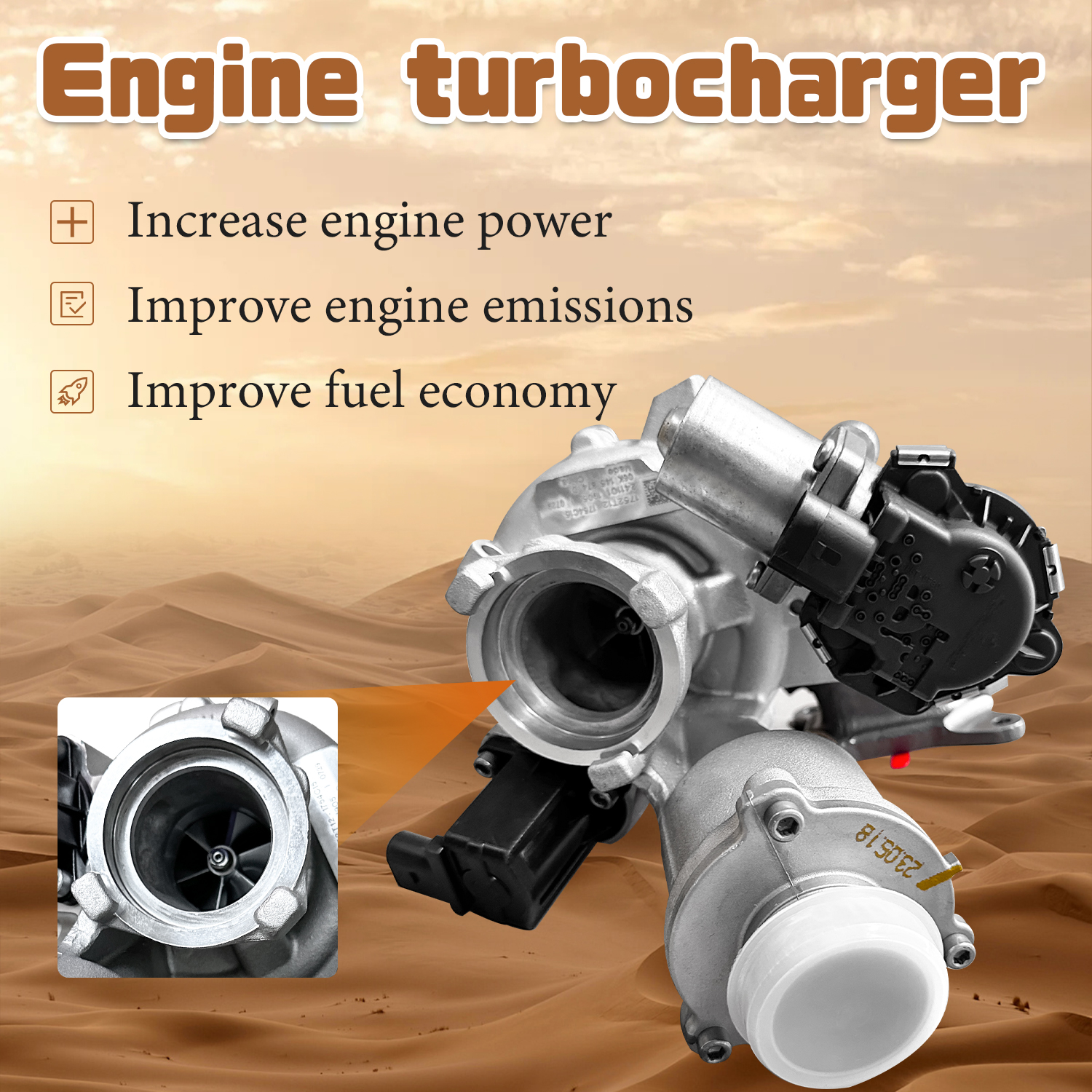  Turbocharger for Audi A3 Quattro 2015-2020, Q3 2019-2022, TT Quattro 2016-2022 for Volkswagen Atlas 2018-2020, Atlas Cross Sport 2020-2021, GTI 2015-2018