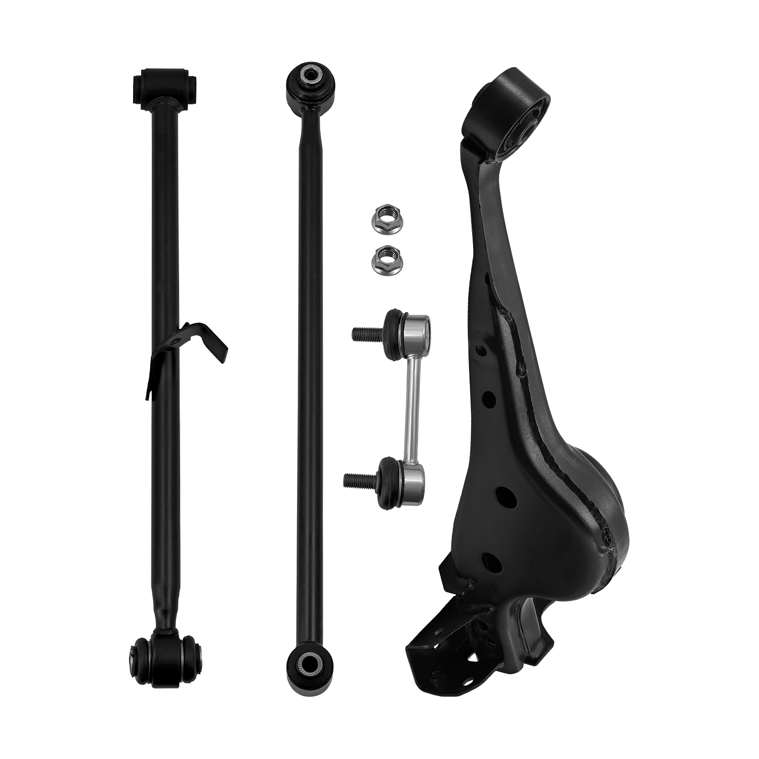 4PCS Rear RH Lower Suspension Control Arm Kits w/Stabilizer Sway Bar End Link & Bushing Fit for Toyota RAV4 2001-2005 2WD FWD 4WD AWD