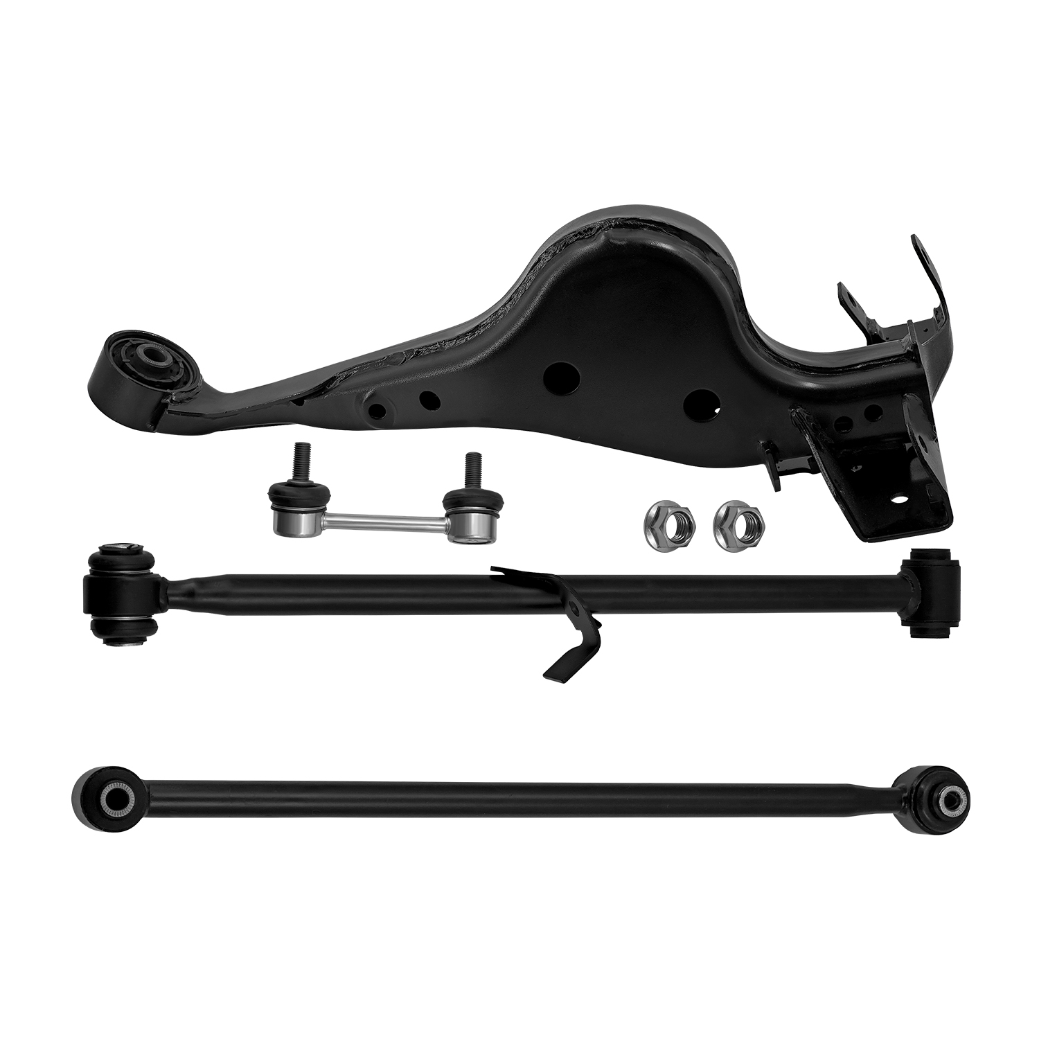 4PCS Rear RH Lower Suspension Control Arm Kits w/Stabilizer Sway Bar End Link & Bushing Fit for Toyota RAV4 2001-2005 2WD FWD 4WD AWD