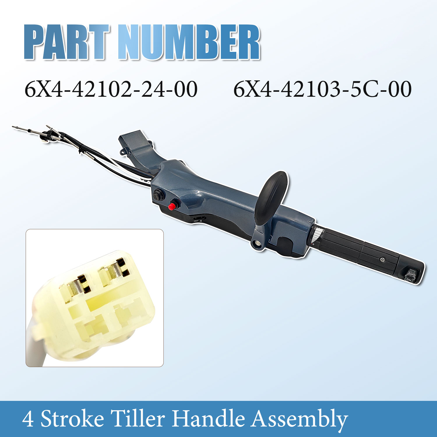 YAMAHA F50 F60 F70 Tiller Handle & Fitting Kit 6X4-42102-24-00 6X4-42103-5C-00