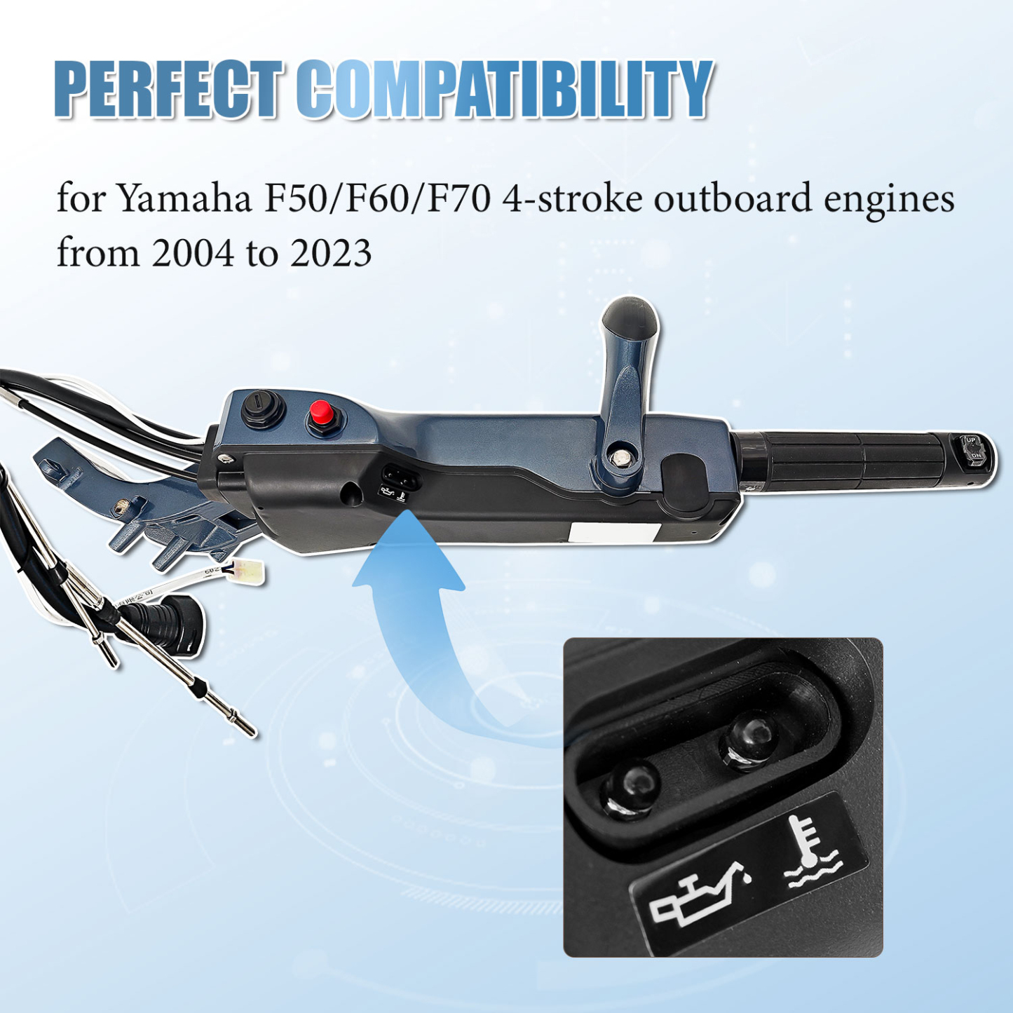 YAMAHA F50 F60 F70 Tiller Handle & Fitting Kit 6X4-42102-24-00 6X4-42103-5C-00