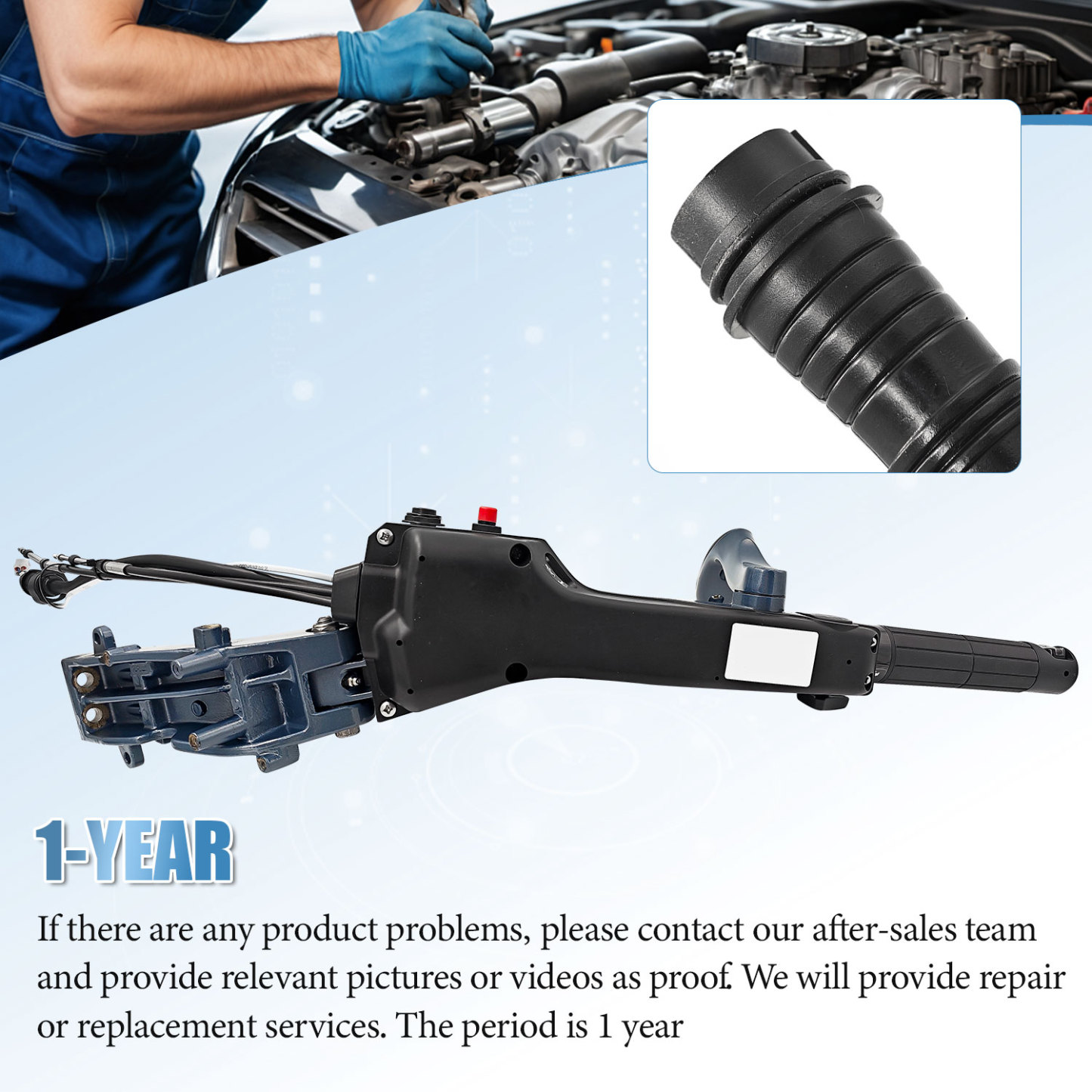 YAMAHA F50 F60 F70 Tiller Handle & Fitting Kit 6X4-42102-24-00 6X4-42103-5C-00