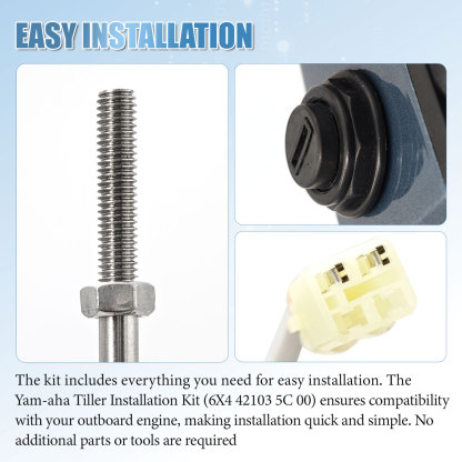 YAMAHA F50 F60 F70 Tiller Handle & Fitting Kit 6X4-42102-24-00 6X4-42103-5C-00