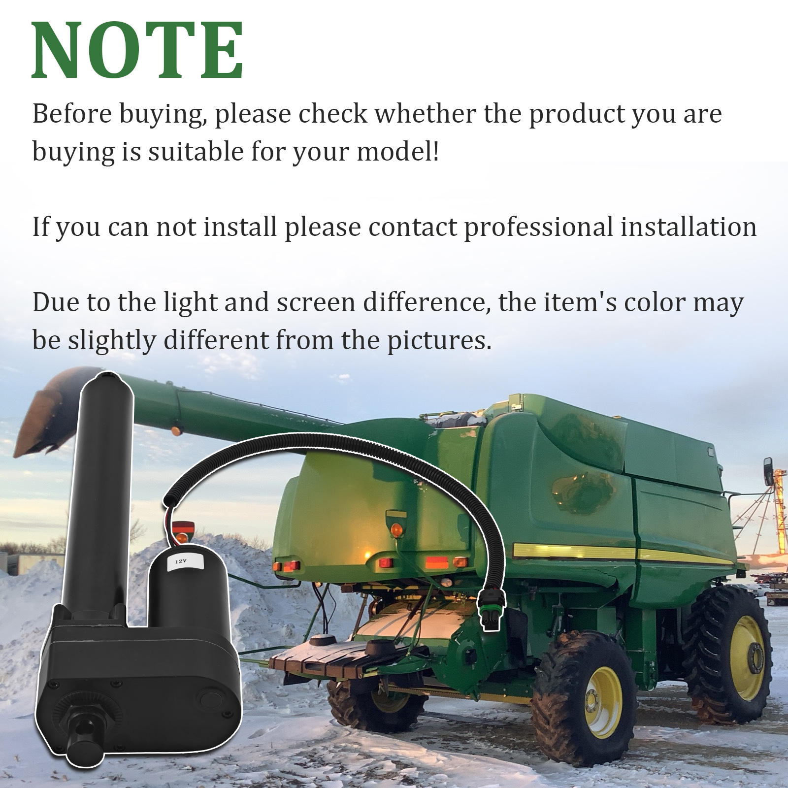 AXE23606 Straw Chopper Actuator Fits for John Deere 9770 STS 9860 STS 9870 STS