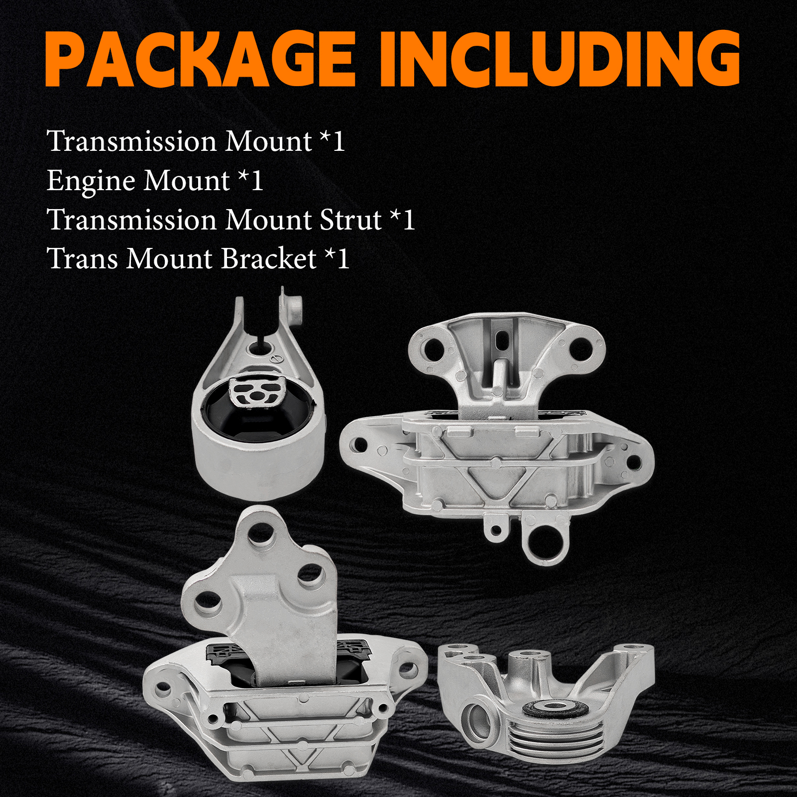 4PCS Engine Motor Mount & Automatic Transmission Mount Set Compatible with Chevy Equinox 2018-2024 1.5L FWD, for GMC Terrain 18-21