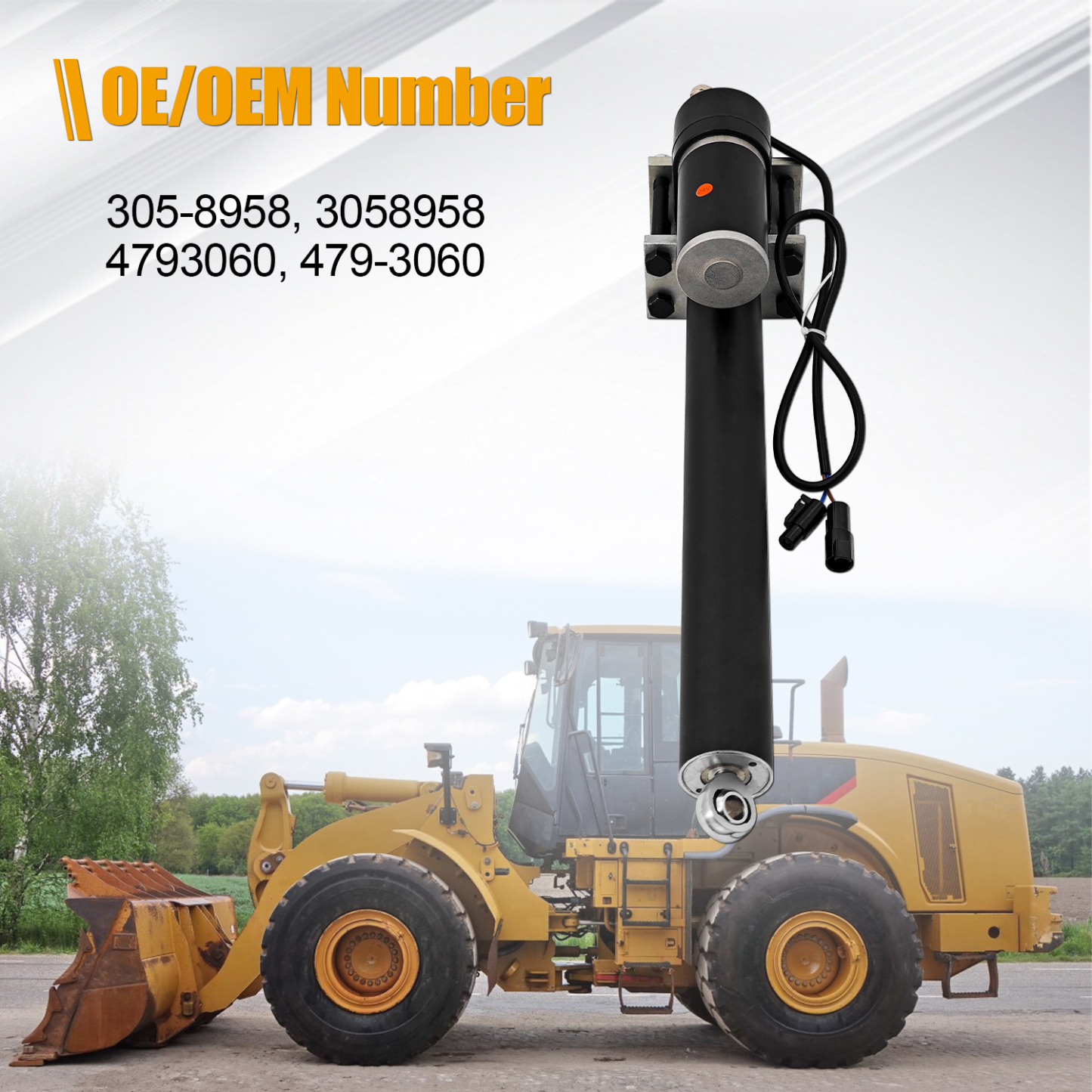 24V Hood Tilt Power Actuator for Caterpillar CAT 962H 938H 966H 938G II 950H 972H IT62H IT38G II IT38H