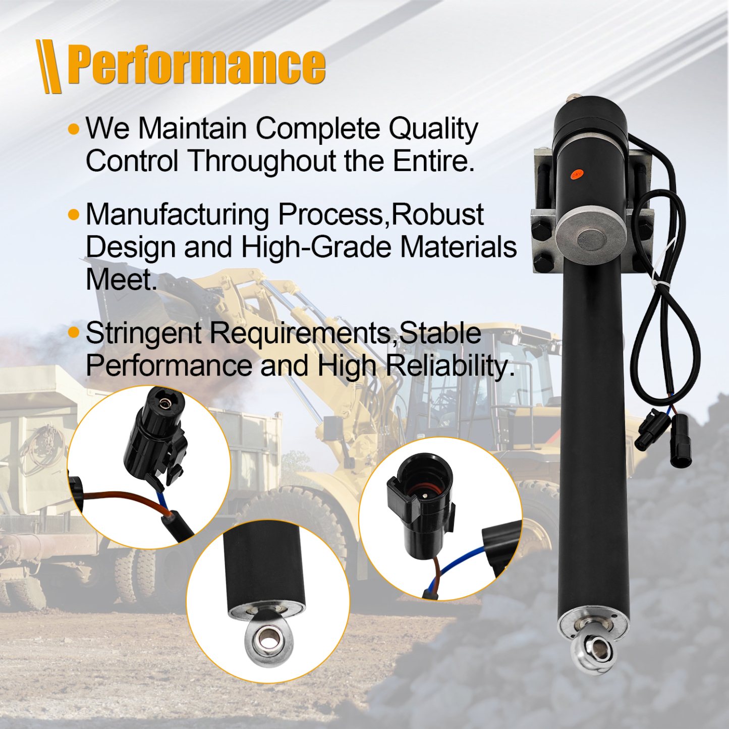 24V Hood Tilt Power Actuator for Caterpillar CAT 962H 938H 966H 938G II 950H 972H IT62H IT38G II IT38H