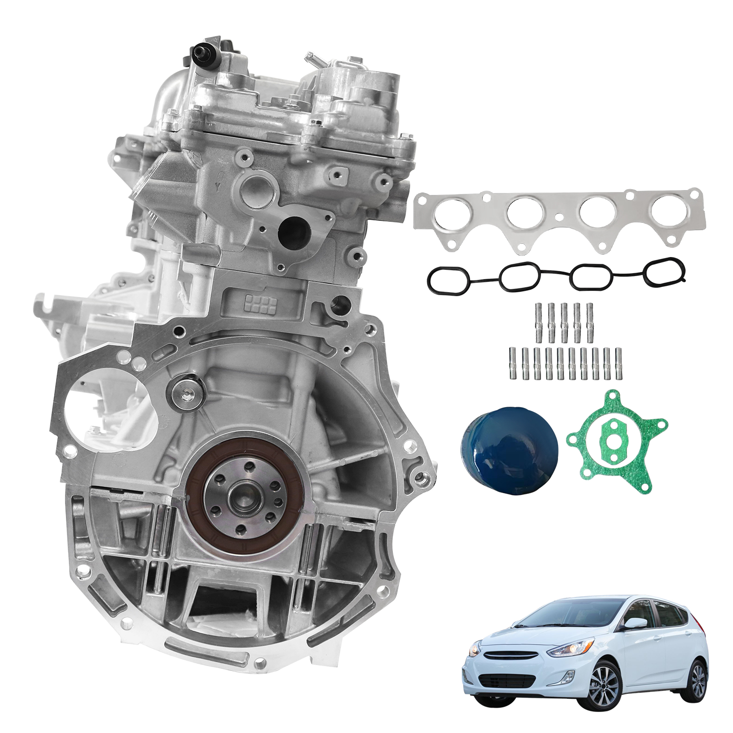 G4FD 1.6L Engine Assy 1591CC GAS Long Block fit for Hyundai 2012-2017 Accent Veloster for Kia Rio Soul 1.6L