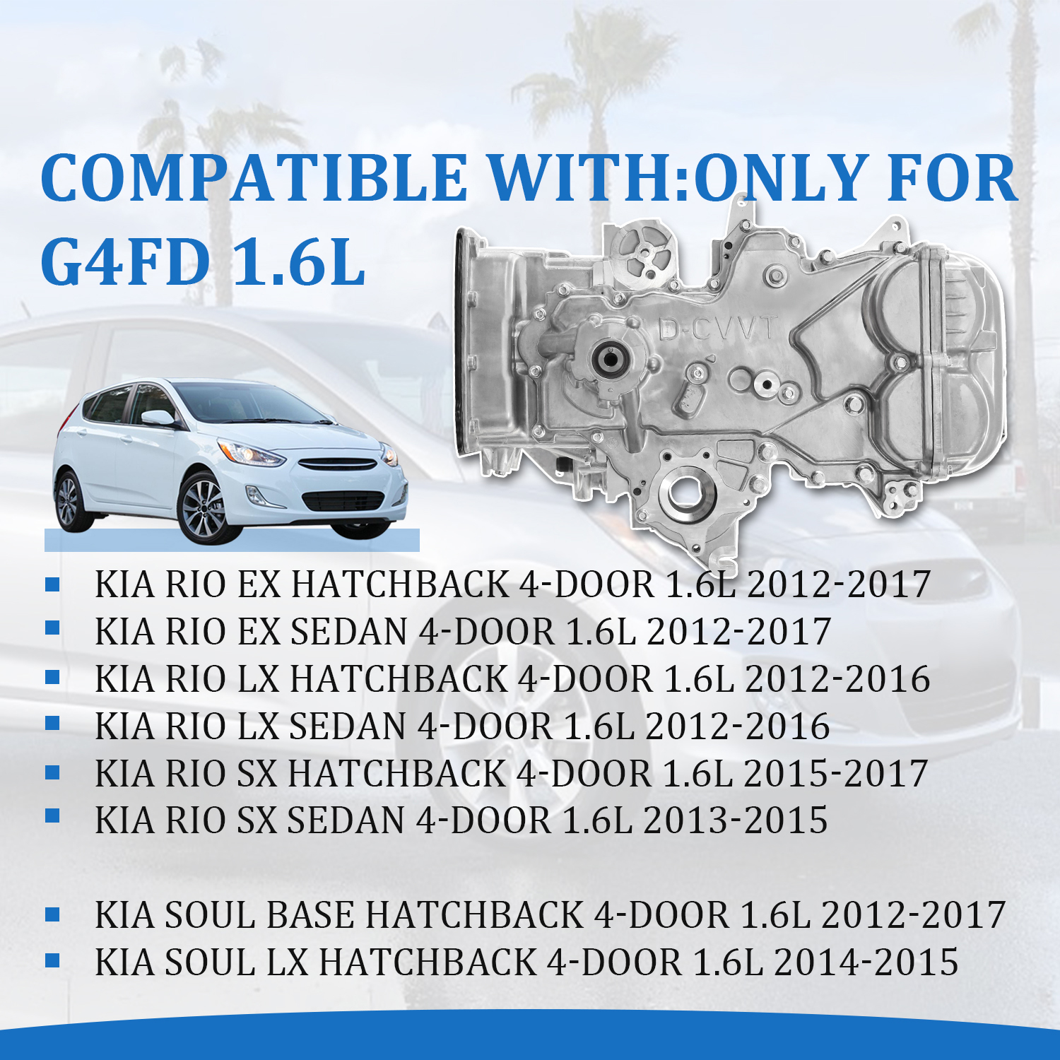 G4FD 1.6L Engine Assy 1591CC GAS Long Block fit for Hyundai 2012-2017 Accent Veloster for Kia Rio Soul 1.6L