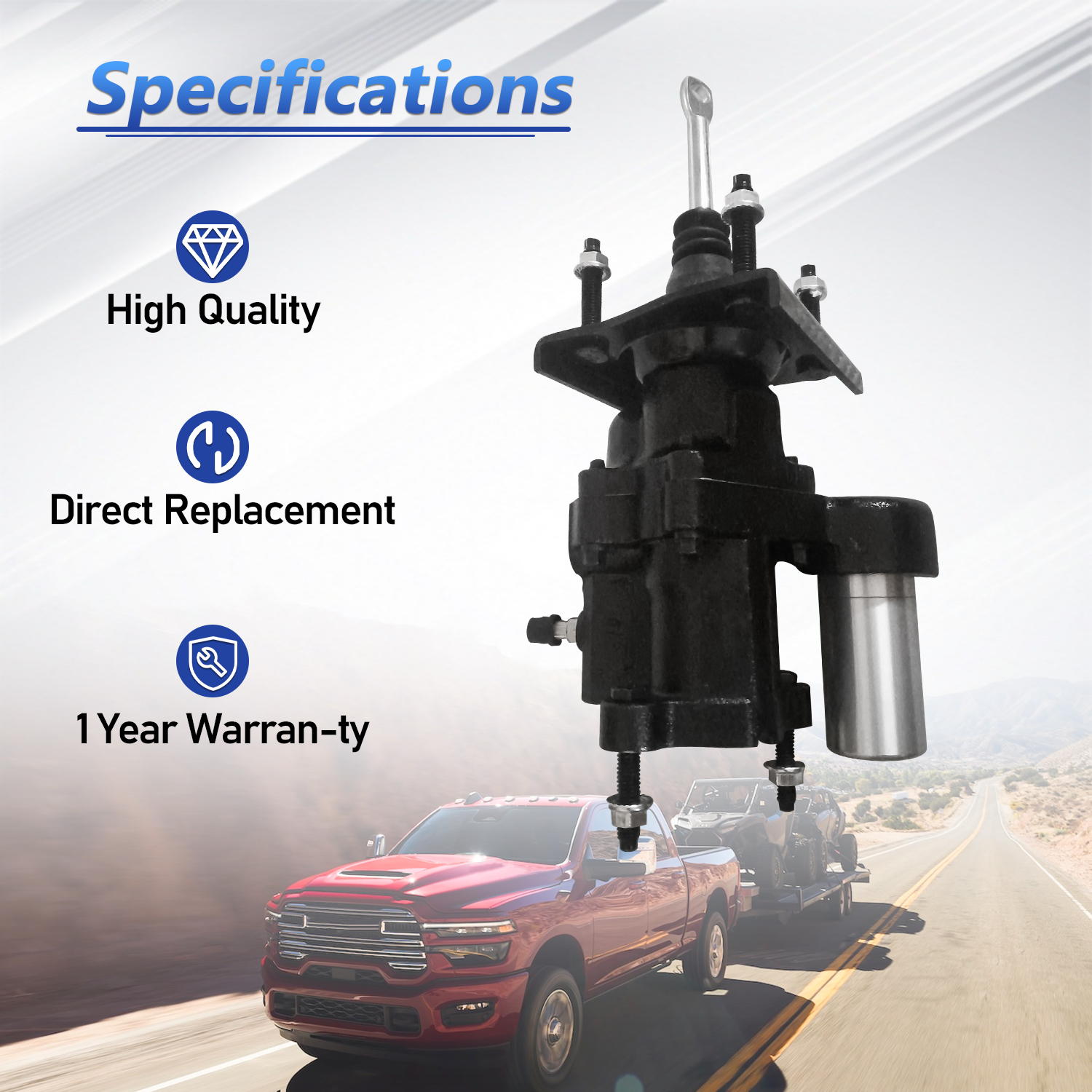 68433353AA Power Brake Booster Hydro Booster For 2019-2025 Dodge Ram 2500 6.7L L6 3500 6.7L 6.4L V8