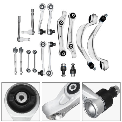 16 Pcs Front Upper Lower Control Arm Suspension Kit with Ball Joints Link Fits for Audi A8 Quattro D4 TDI W12 S8 2011-2016