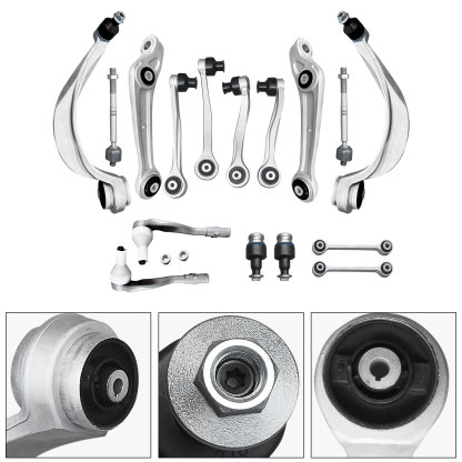 16 Pcs Front Upper Lower Control Arm Suspension Kit with Ball Joints Link Fits for Audi A8 Quattro D4 TDI W12 S8 2011-2016