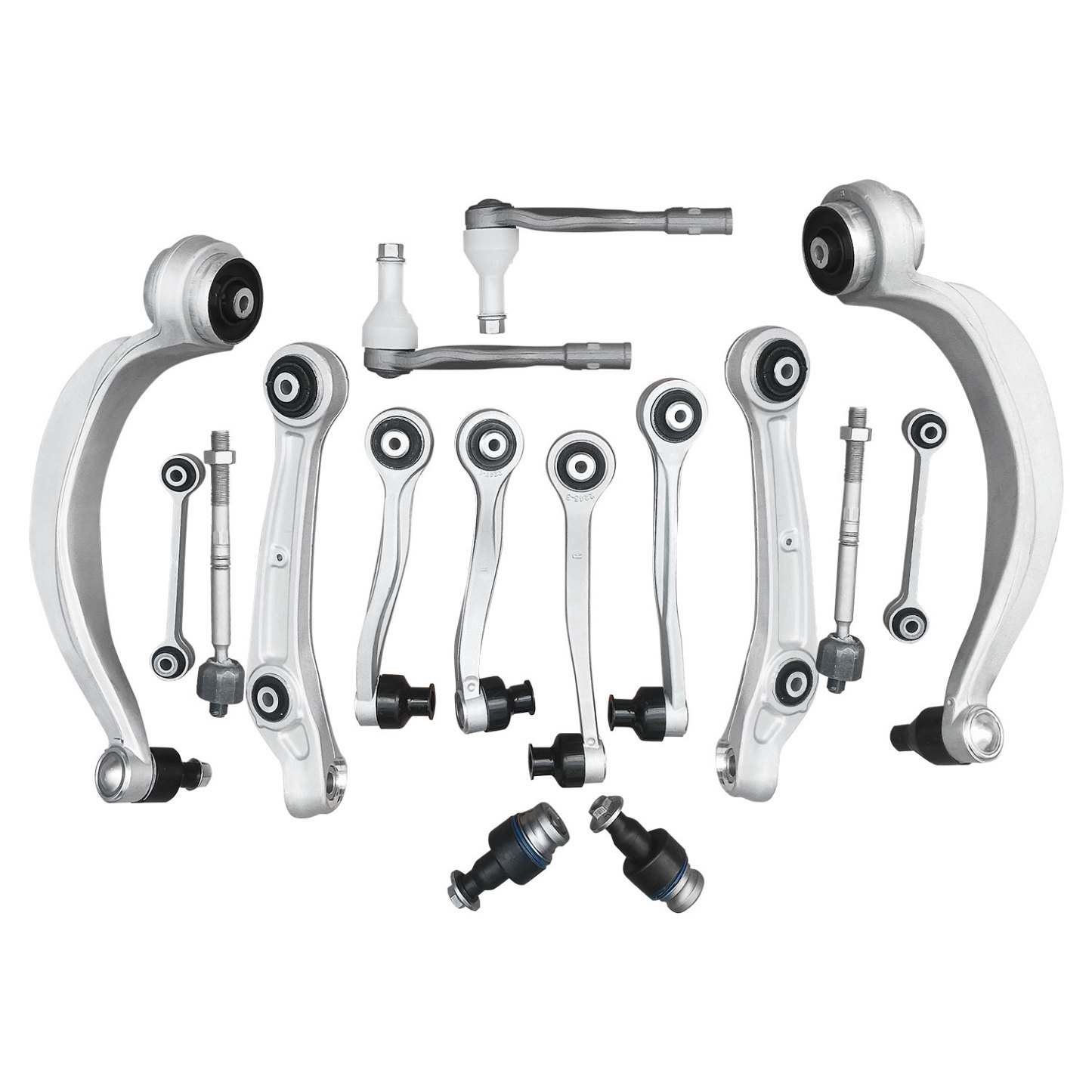 16 Pcs Front Upper Lower Control Arm Suspension Kit with Ball Joints Link Fits for Audi A8 Quattro D4 TDI W12 S8 2011-2016