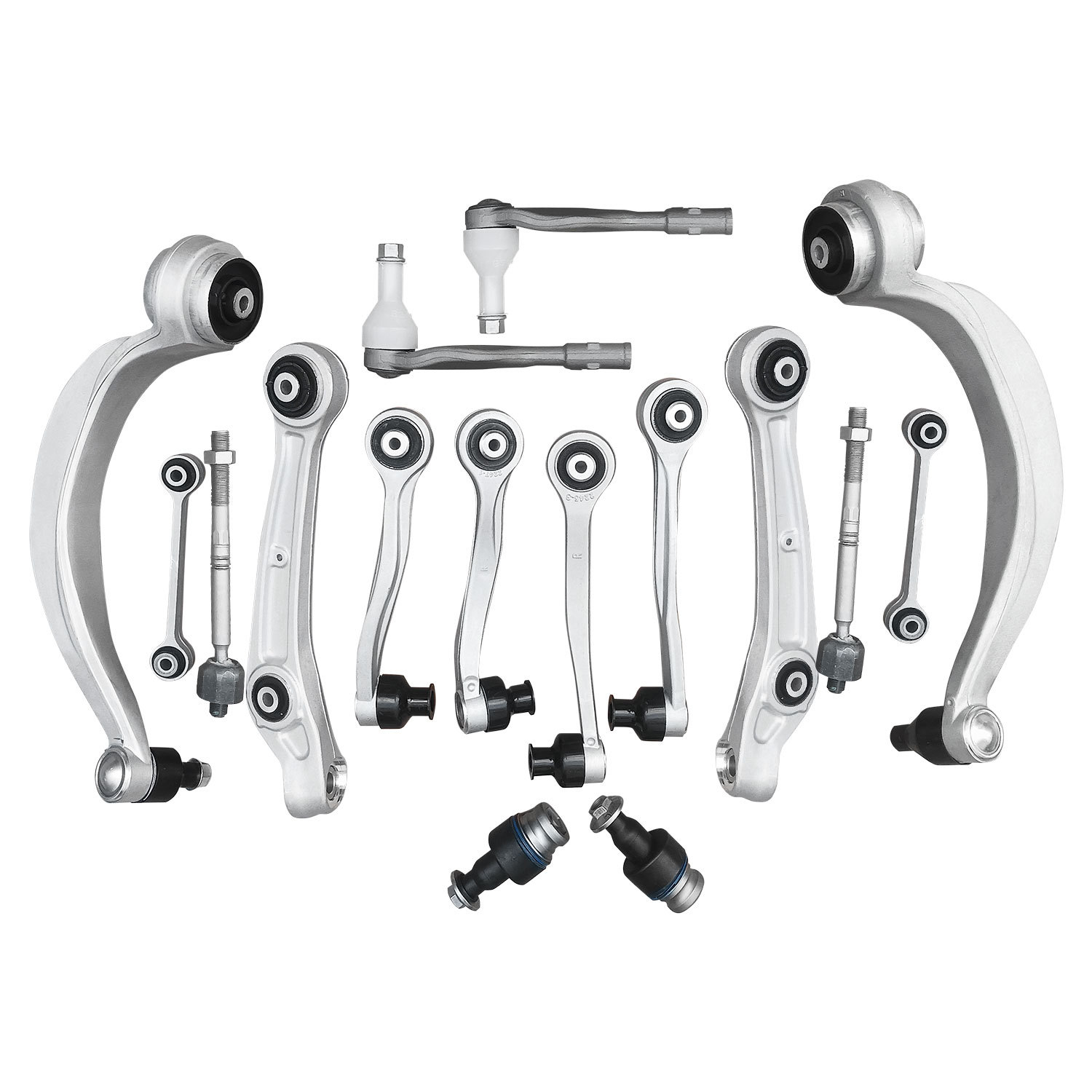 16 Pcs Front Upper Lower Control Arm Suspension Kit with Ball Joints Link Fits for Audi A8 Quattro D4 TDI W12 S8 2011-2016