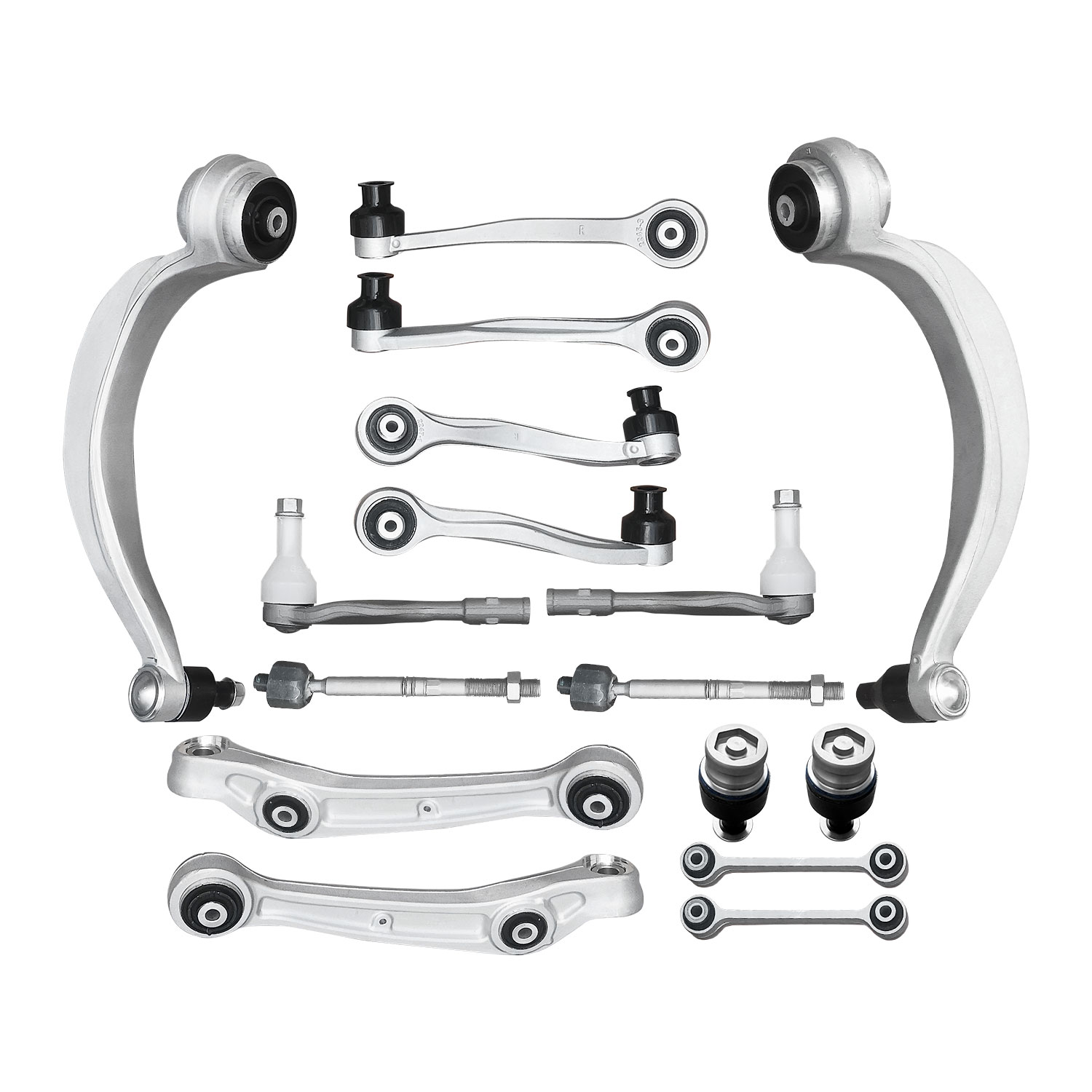 16 Pcs Front Upper Lower Control Arm Suspension Kit with Ball Joints Link Fits for Audi A8 Quattro D4 TDI W12 S8 2011-2016