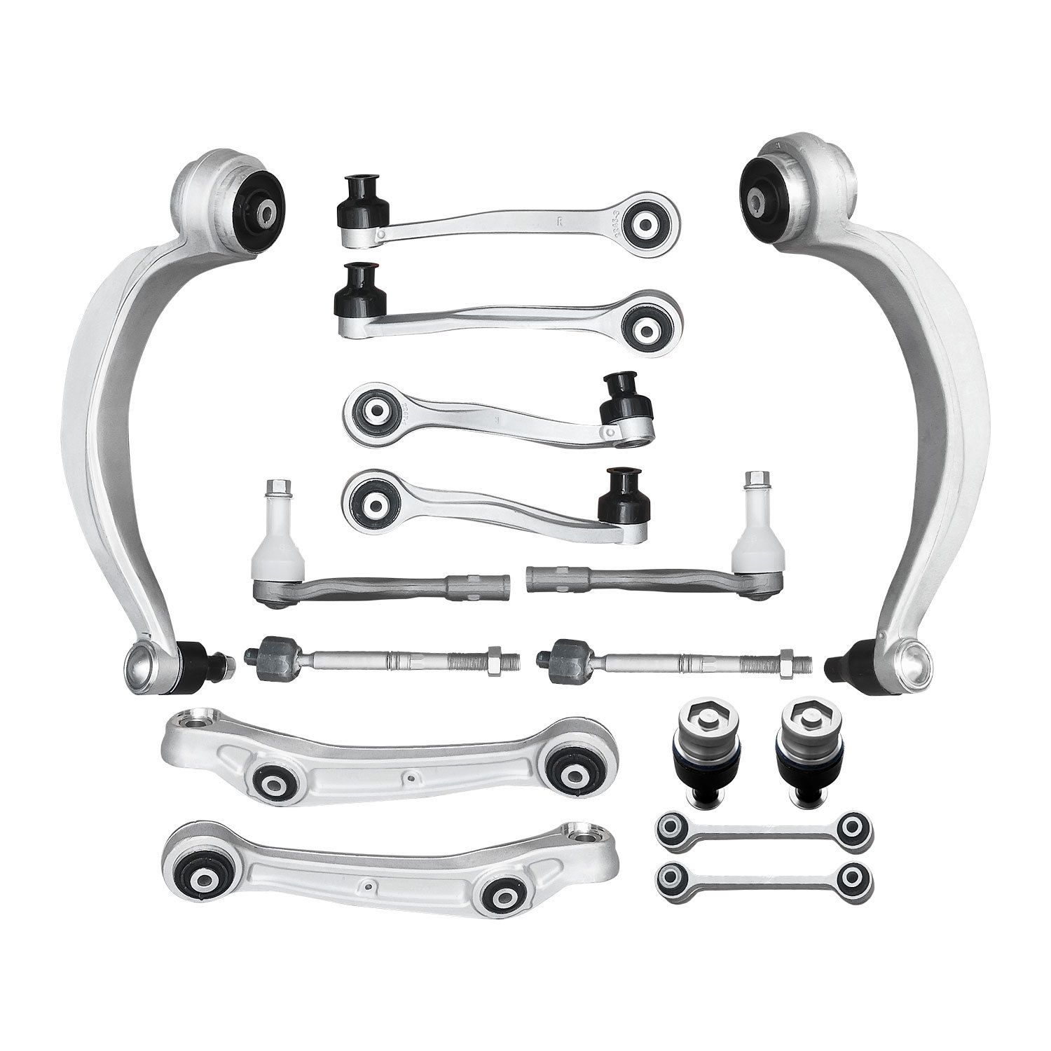 16 Pcs Front Upper Lower Control Arm Suspension Kit with Ball Joints Link Fits for Audi A8 Quattro D4 TDI W12 S8 2011-2016