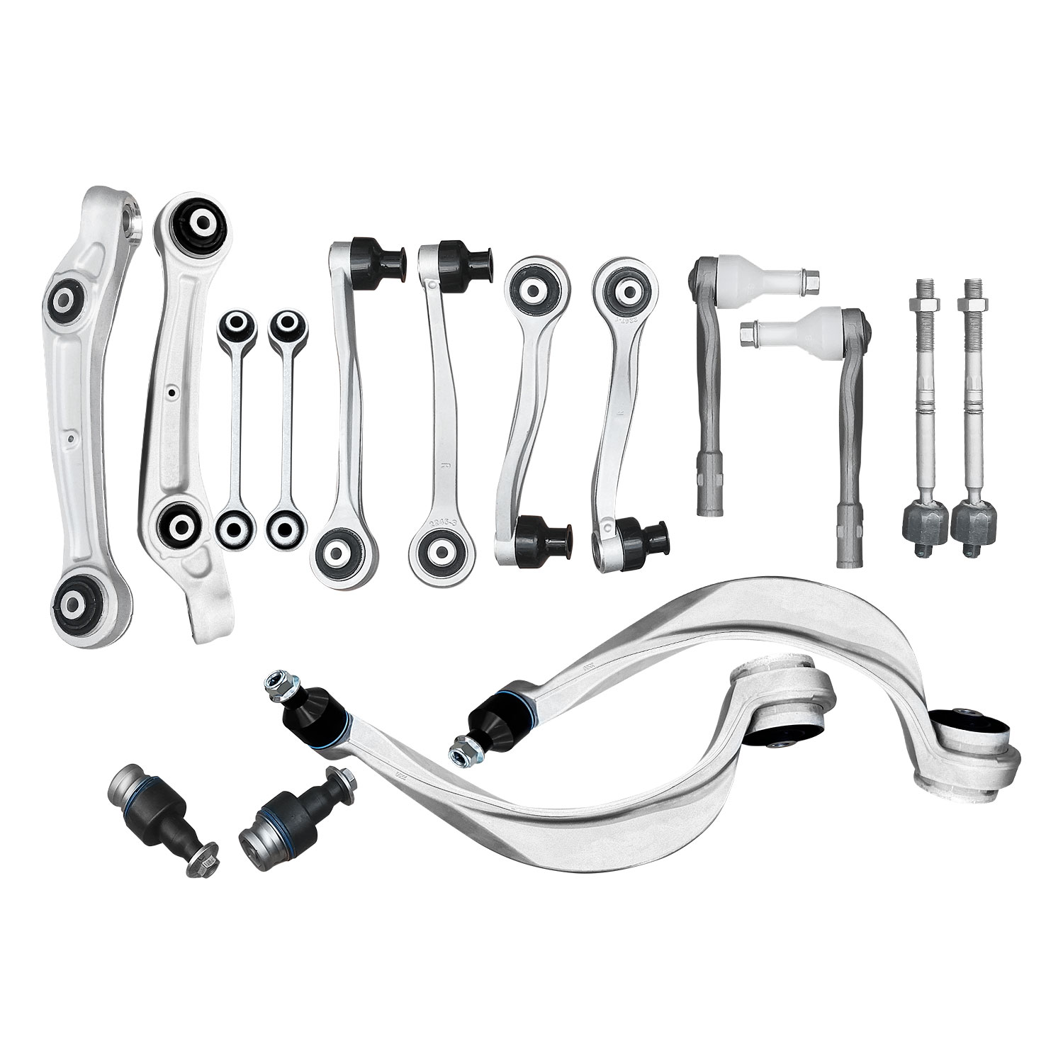 16 Pcs Front Upper Lower Control Arm Suspension Kit with Ball Joints Link Fits for Audi A8 Quattro D4 TDI W12 S8 2011-2016