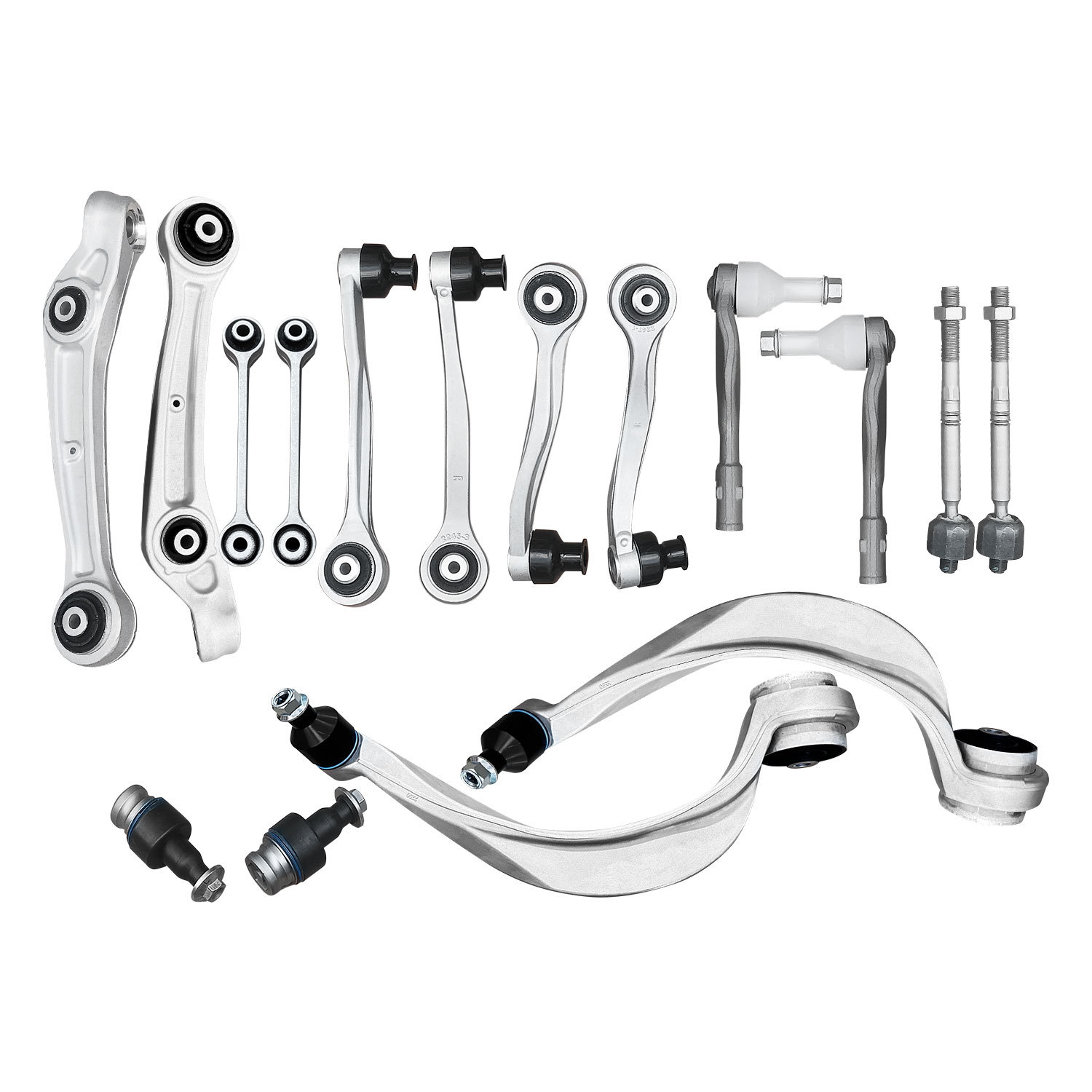 16 Pcs Front Upper Lower Control Arm Suspension Kit with Ball Joints Link Fits for Audi A8 Quattro D4 TDI W12 S8 2011-2016