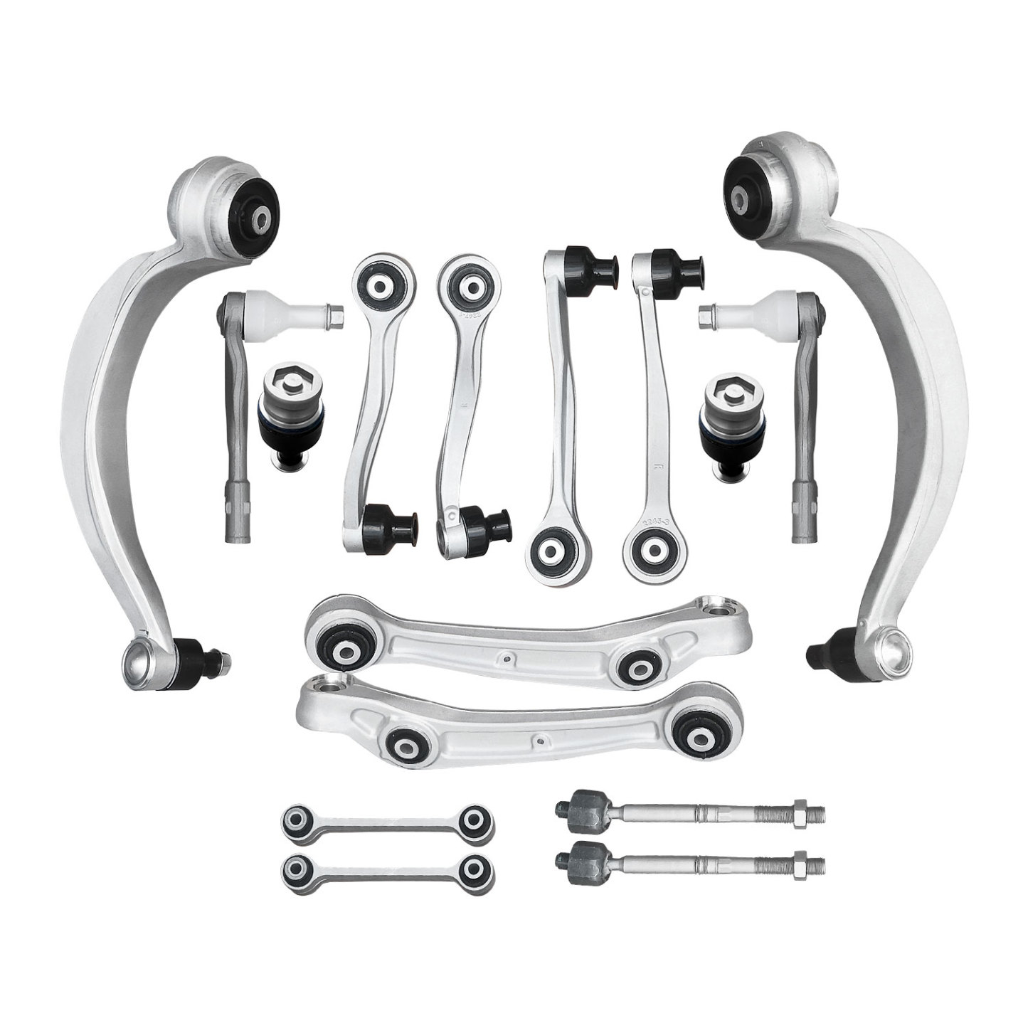 16 Pcs Front Upper Lower Control Arm Suspension Kit with Ball Joints Link Fits for Audi A8 Quattro D4 TDI W12 S8 2011-2016