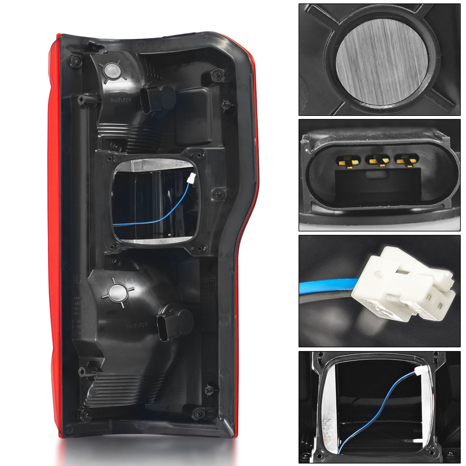 Left Driver Side LED Type Tail Light Assembly w/Blind Spot for 2023-2024 Ford F250 F350 Super Duty 