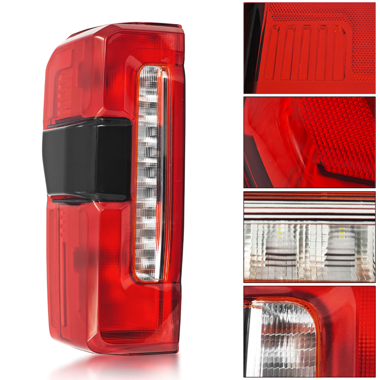 Left Driver Side LED Type Tail Light Assembly w/Blind Spot for 2023-2024 Ford F250 F350 Super Duty 