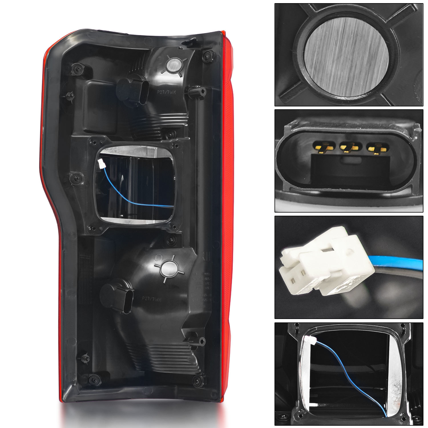 Right Passenger Side LED Type Tail Light Assembly w/Blind Spot for 2023-2024 Ford F250 F350 Super Duty 