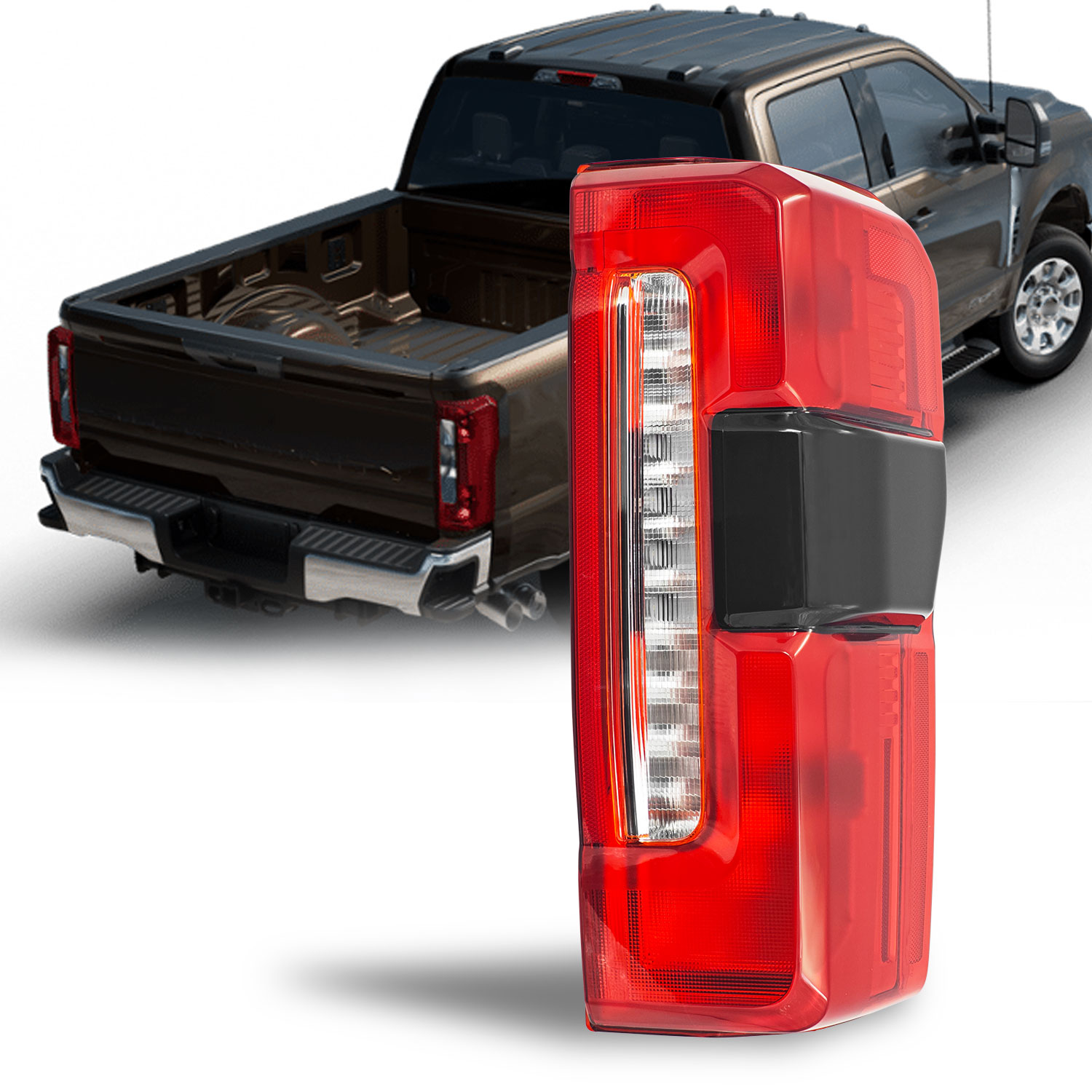 LED Type Tail Light Assembly w/Blind Spot for 2023-2024 Ford F-250 F-350 F-450 Super Duty - Right Passenger Side 