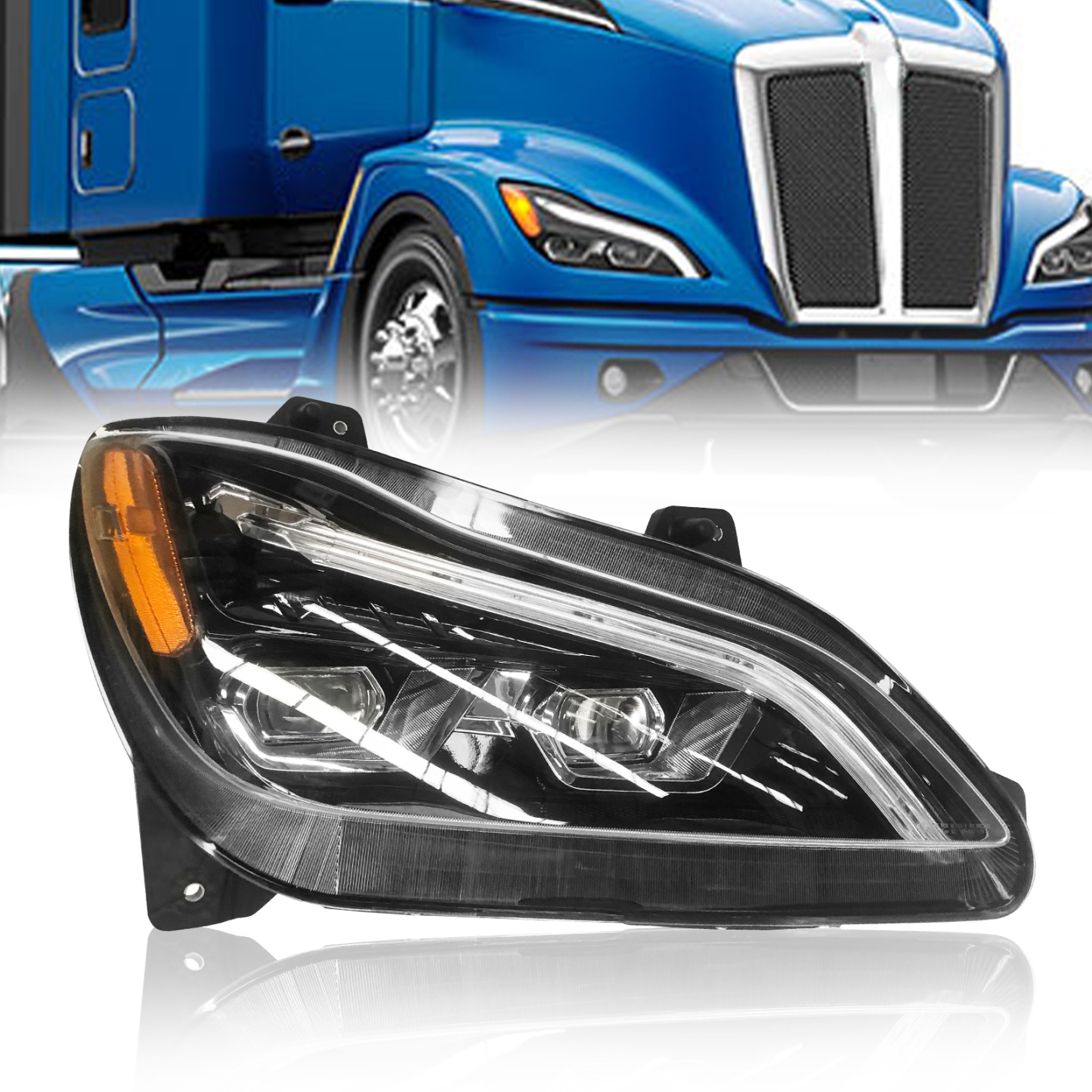 LED Headlight Fits For 2022-2025 Kenworth T680 Next Gen - Right Passenger Side 