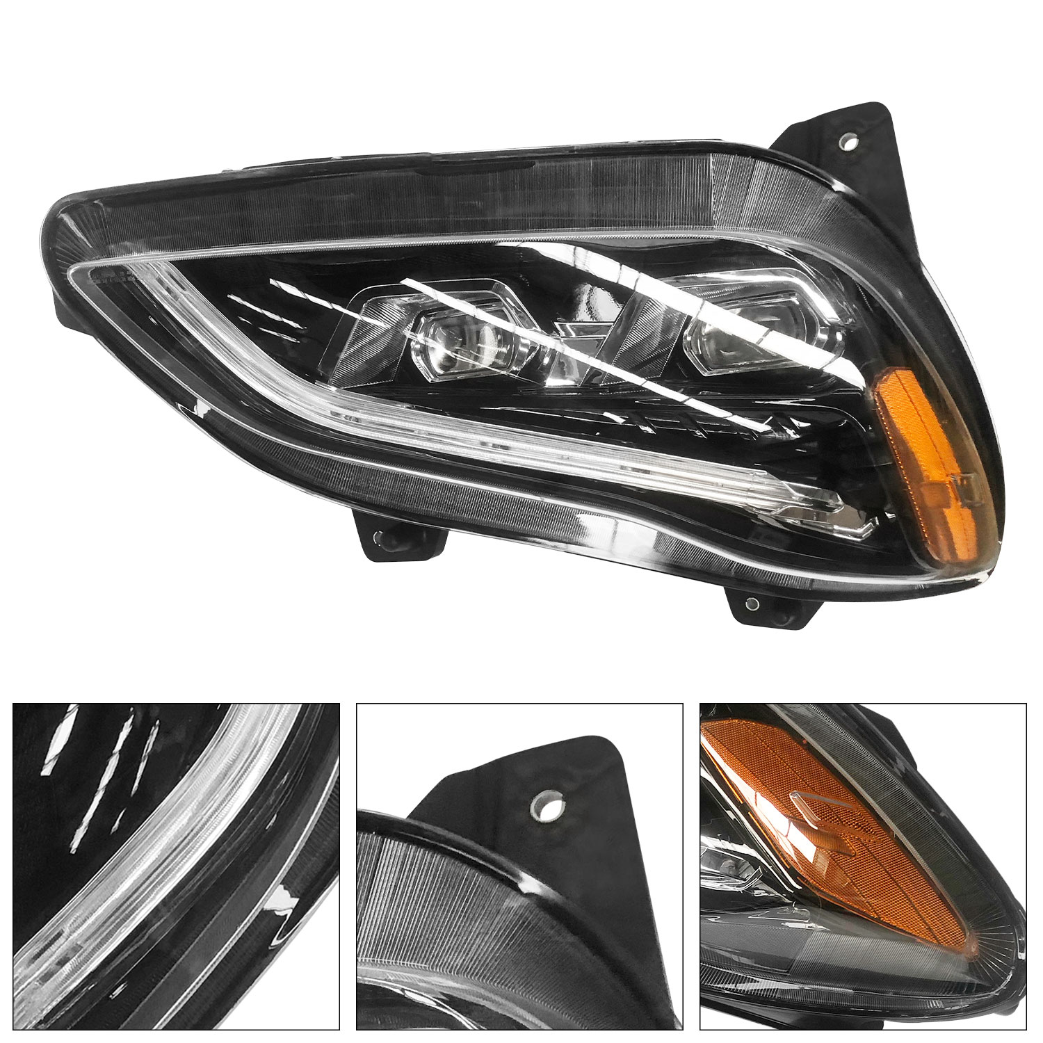 P54-6157-100R Right Passenger Side LED Headlight Fits For 2022-2025 Kenworth T680 Next Gen 
