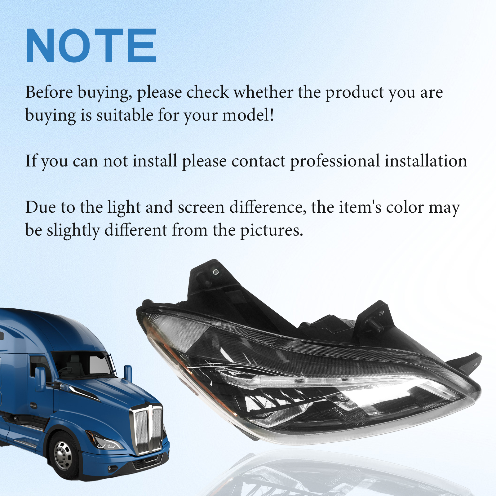 LED Headlight Fits For 2022-2025 Kenworth T680 Next Gen - Right Passenger Side 