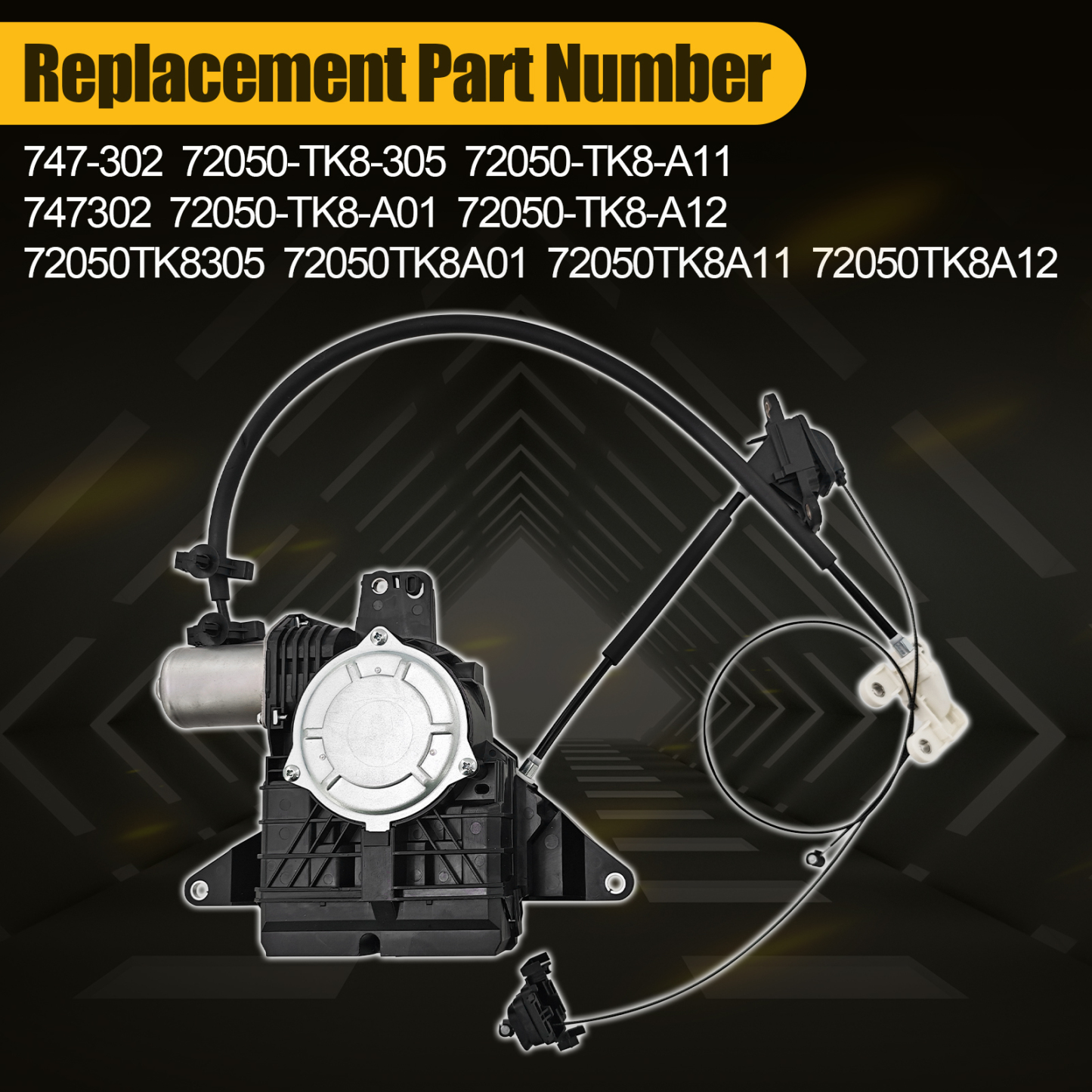 Left Driver Side Power Sliding Door Motor Assembly w/Cable for Honda Odyssey 3.5L V6 2011-2017